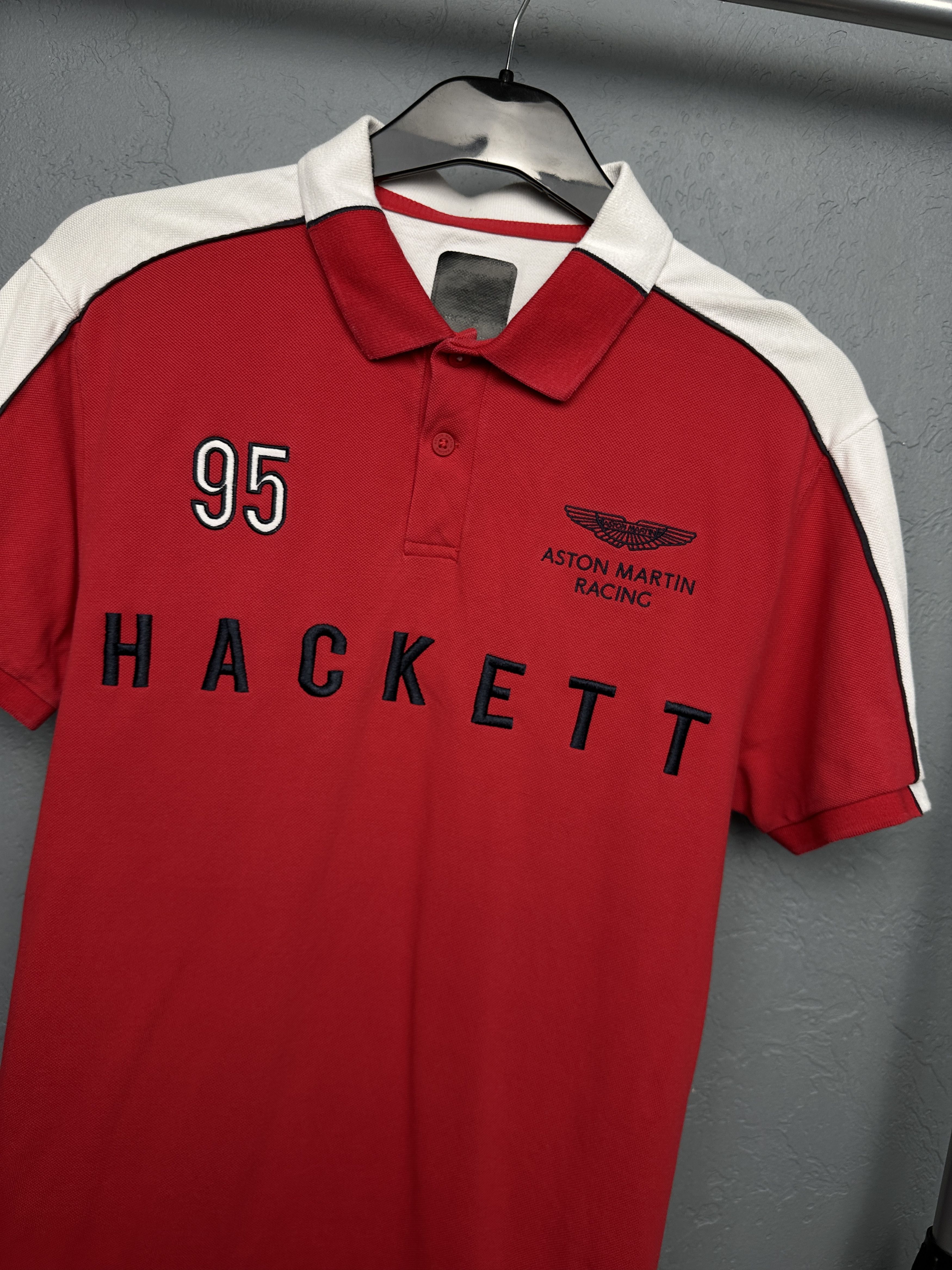 Hackett Aston Martin by Hackett Mens Polo Shirt Size US M / EU 48-50 / 2 - 2 Thumbnail