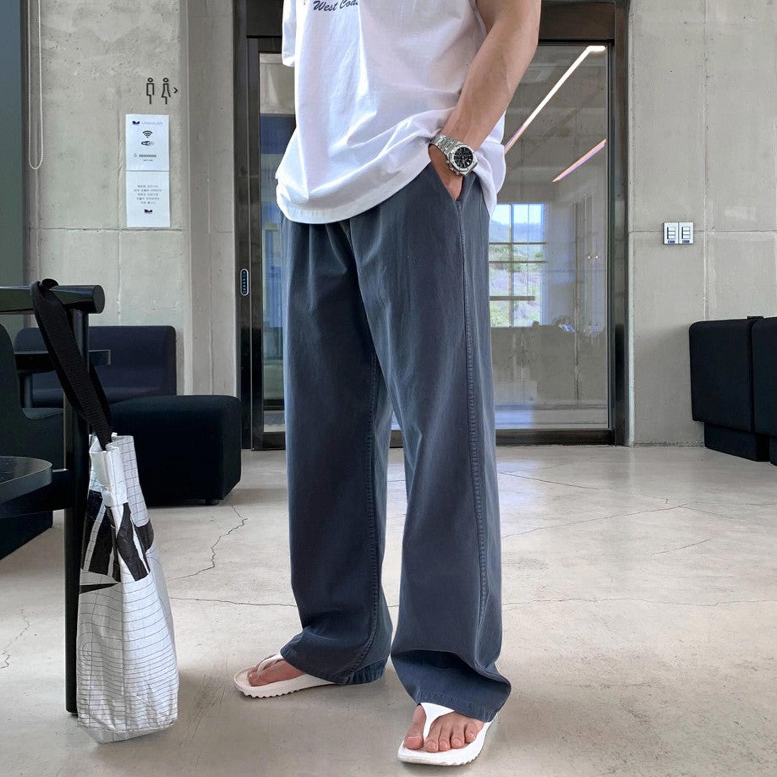 Jean × Vintage Wide Leg Loose Straight Pants Size US 32 / EU 48 - 3 Thumbnail