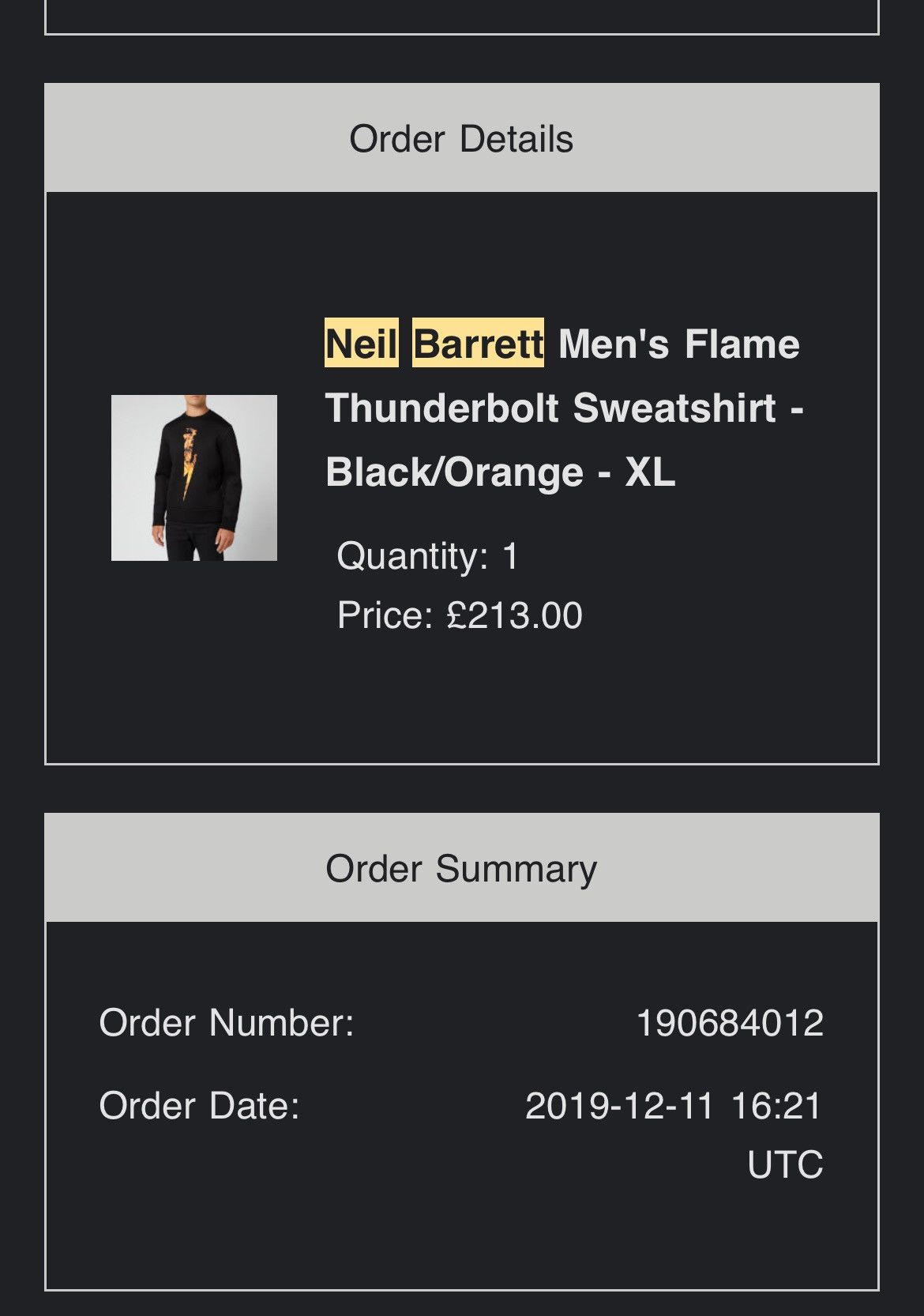 Neil Barrett Neil Barrett Men’s Flame Thunderbolt Sweatshirt Size US XL / EU 56 / 4 - 8 Thumbnail