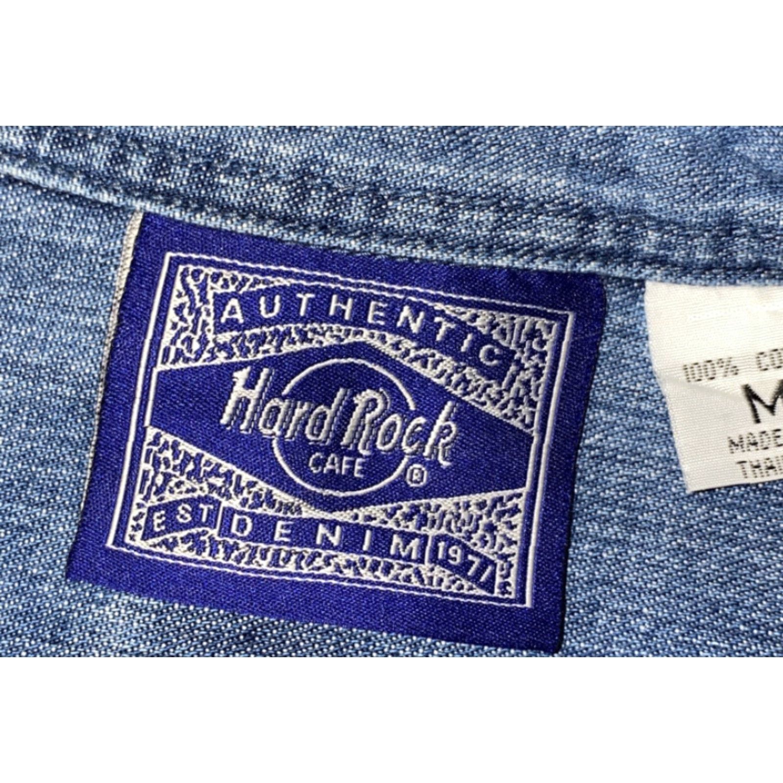 Hard Rock Cafe Hard Rock Cafe Shirt Denim Long Sleeve Button-Up M Blue Mens Philadelphia Size US M / EU 48-50 / 2 - 6 Thumbnail