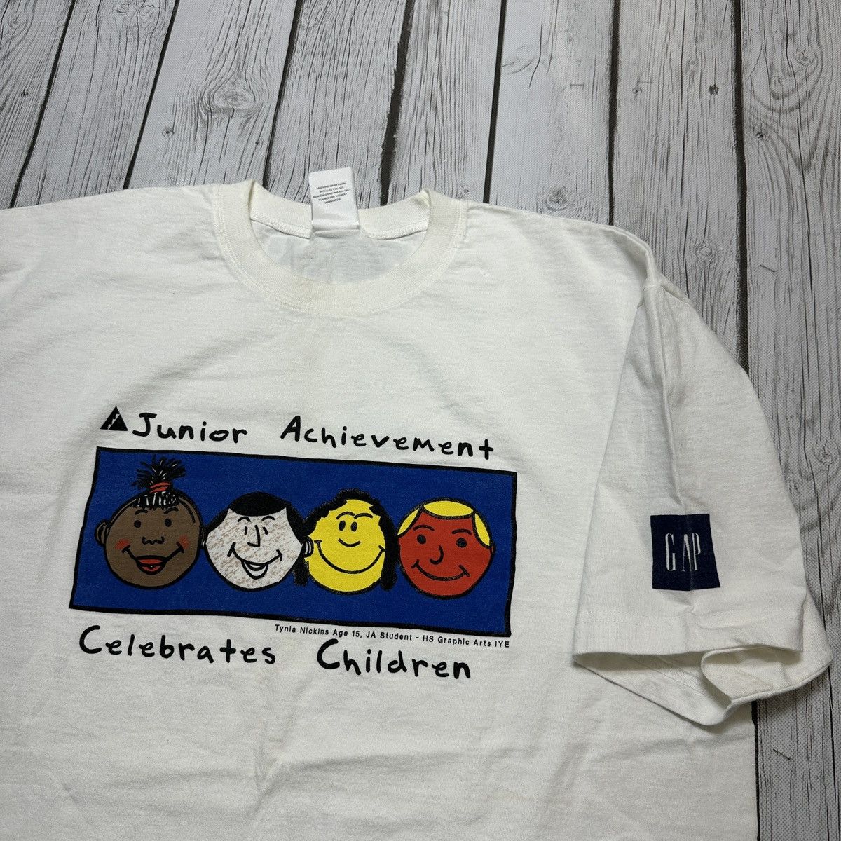 Gap × Vintage Vintage Junior Achievement x Gap tee Size US L / EU 52-54 / 3 - 3 Thumbnail