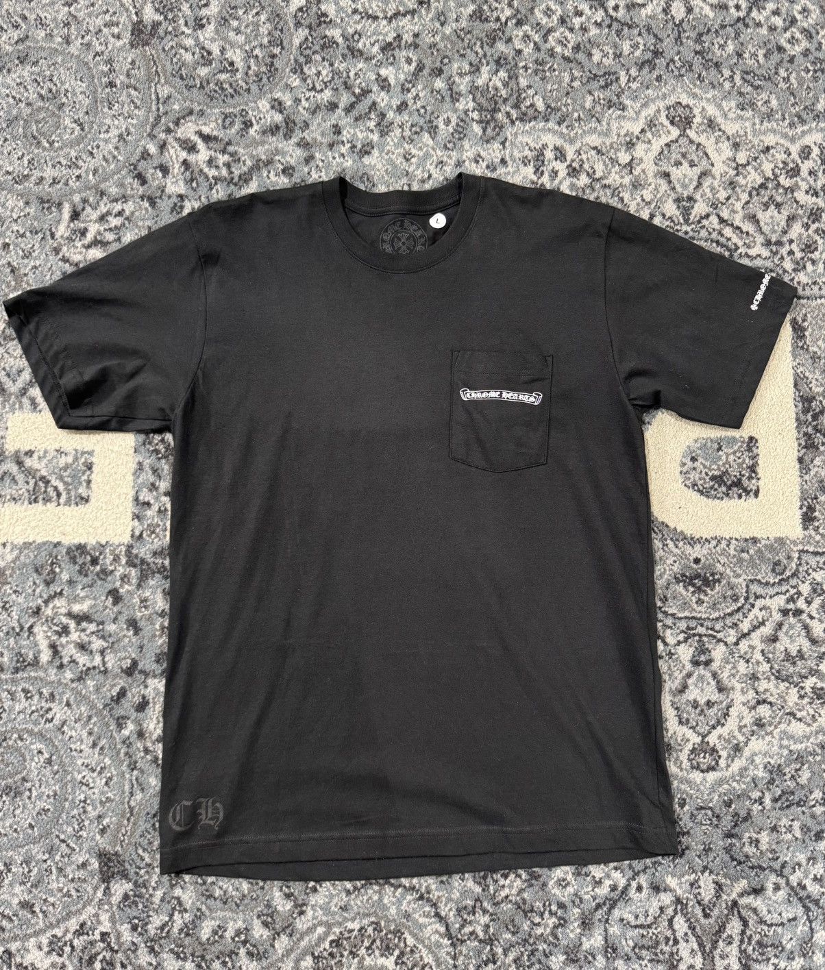 Chrome Hearts Chrome Hearts Scroll Logo Tee Black Size US L / EU 52-54 / 3 - 1 Thumbnail