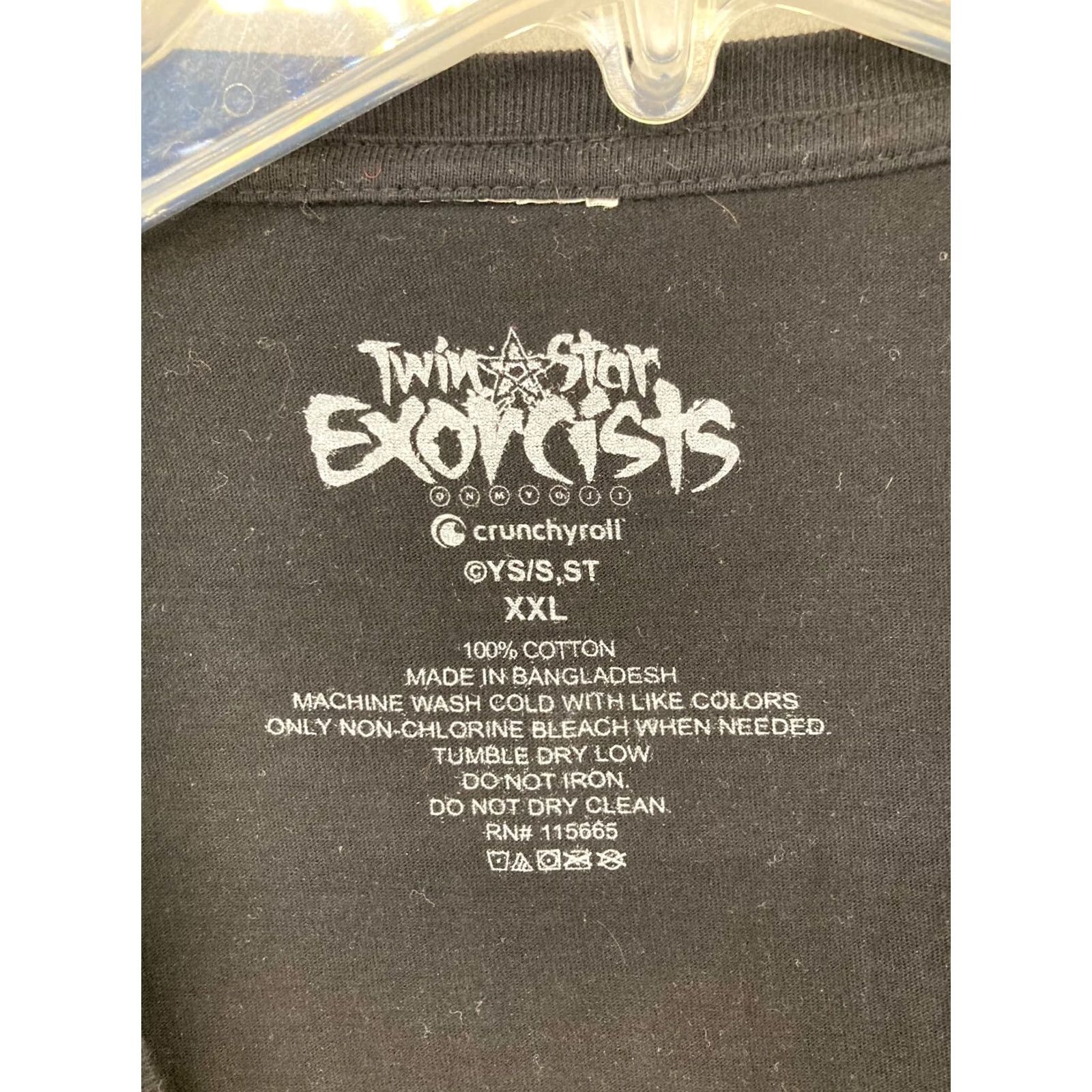 Vintage Twin Star Exorcists Mens TShirt 2XL Black Anime Onmyoji Graphic Print Shirt Mens 2XL Black Anime Shirt Size US XXL / EU 58 / 5 - 7 Thumbnail