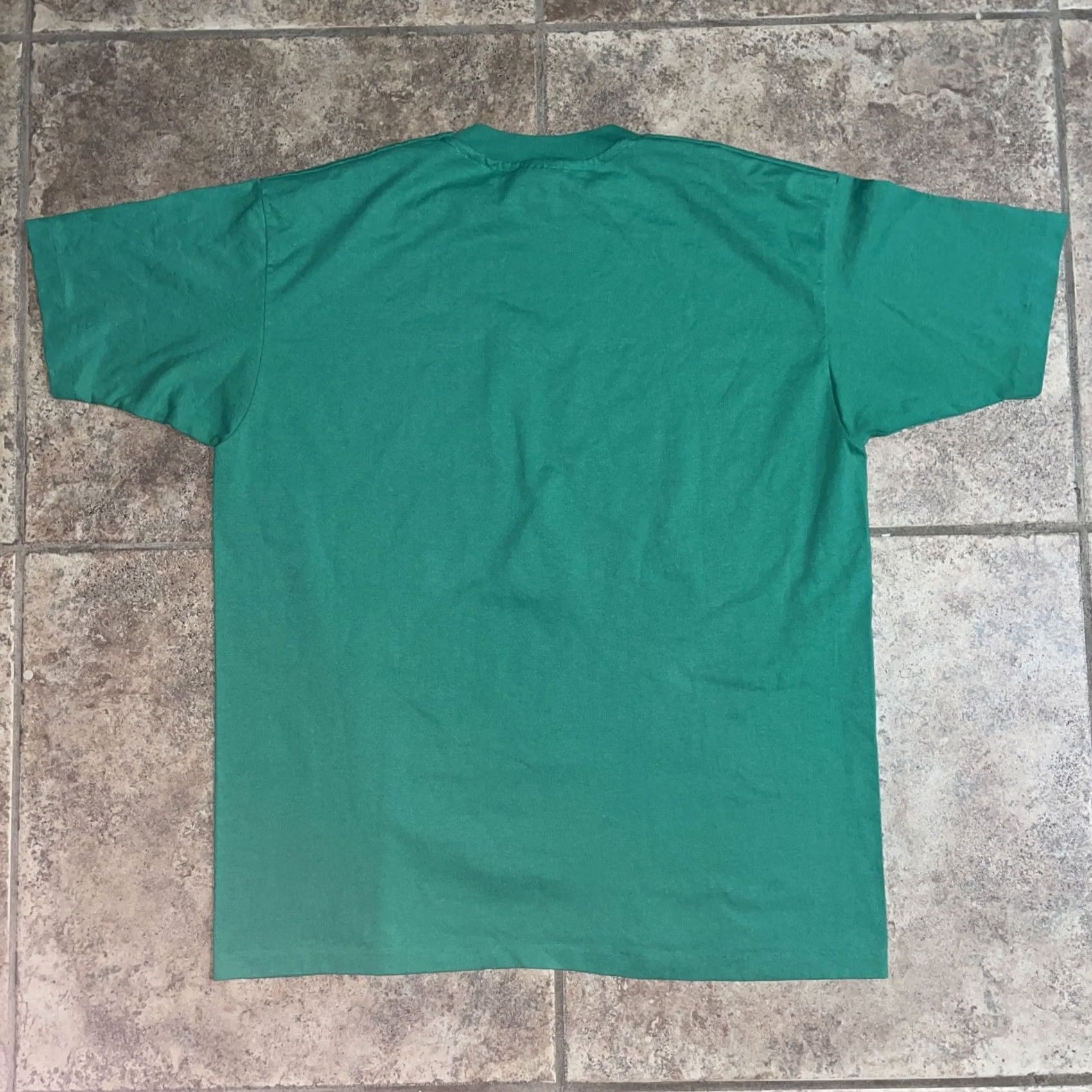 Vintage VINTAGE SINGLE STITCH T-Shirt Green USA Ship Mens XL Zentolite Grace Zonolite? Size US XL / EU 56 / 4 - 4 Thumbnail