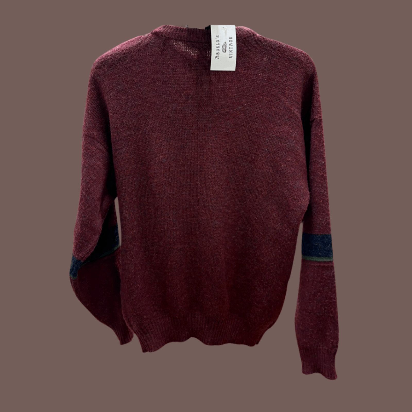 Vintage VTG Knit Sweater | Angelo Di Grilo Burgundy 90s Italian Prep Size US M / EU 48-50 / 2 - 3 Thumbnail