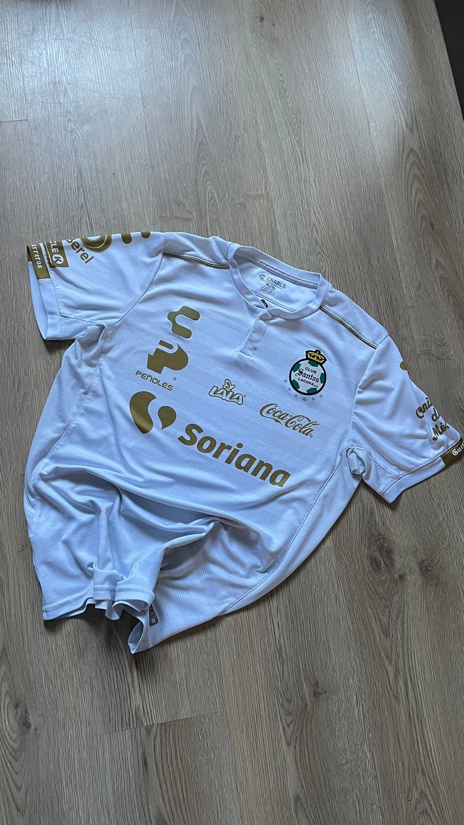 Pre-owned Soccer Jersey X Vintage Charly Santos Laguna Fc 19-20 Jersey In White