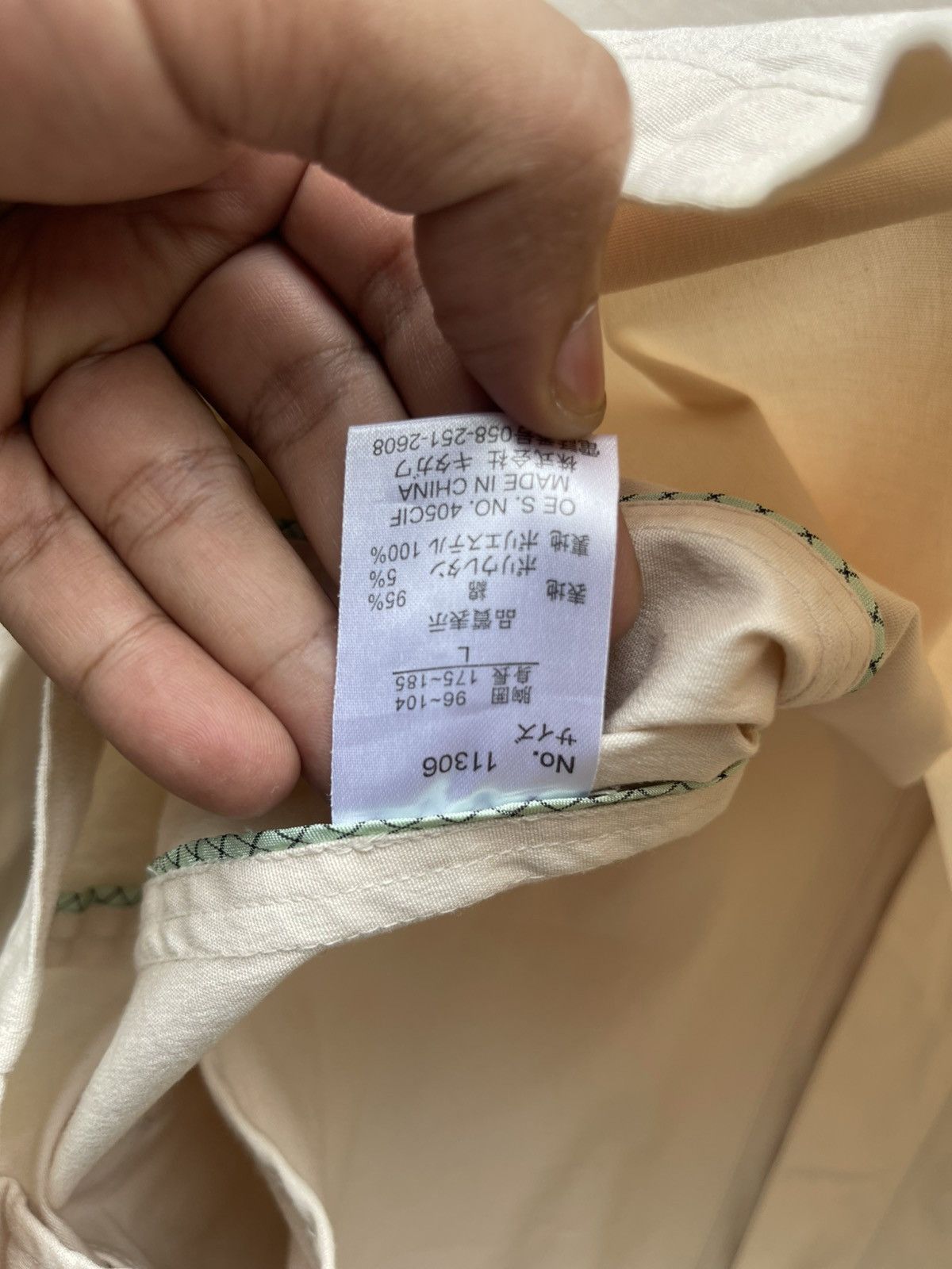 Kansai Yamamoto × Vintage Kansai Yamamoto Homme Beige Jacket - Tag Size L, Fits M Size US M / EU 48-50 / 2 - 7 Thumbnail