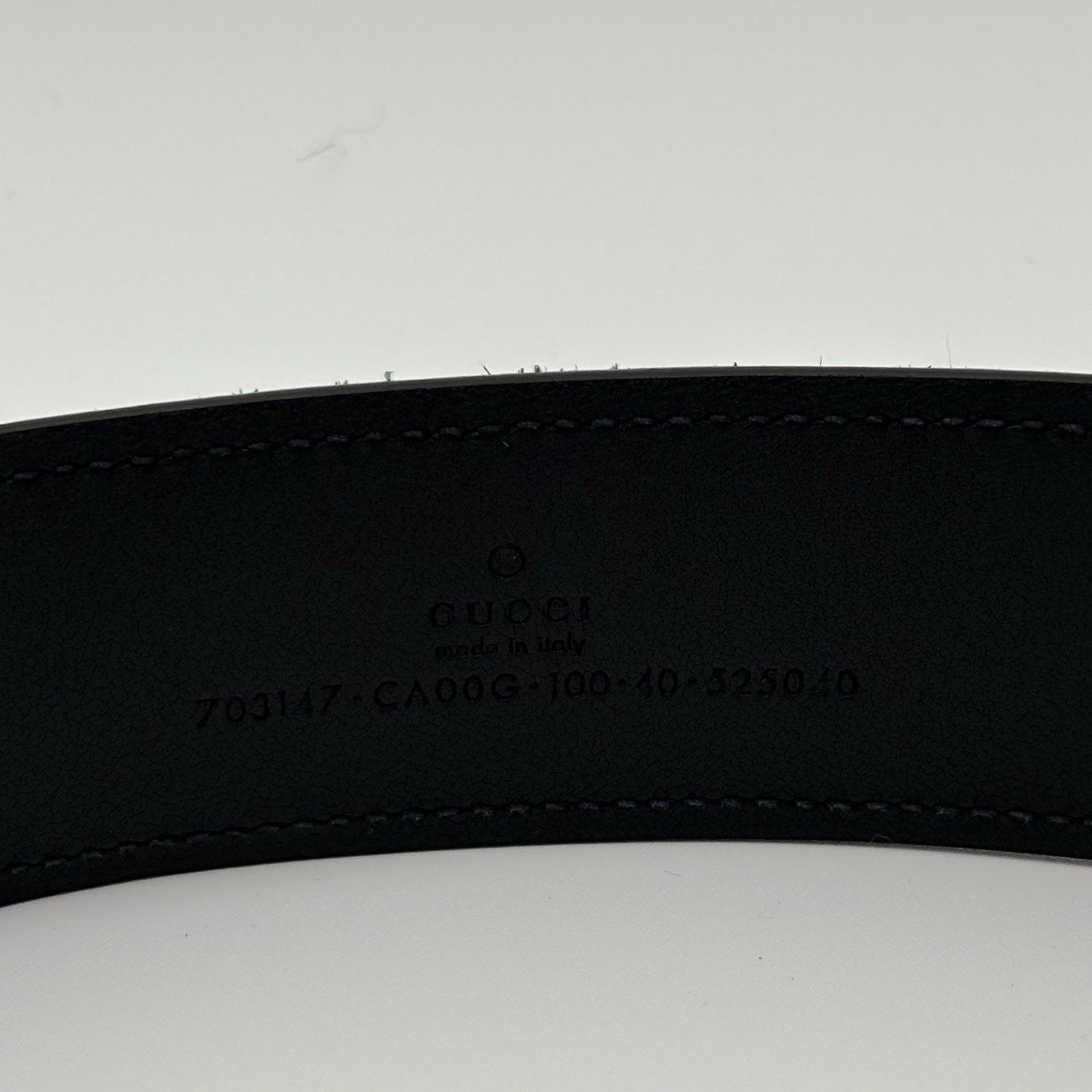Gucci Gucci Belt GG Interlocking Buckle Suede & Leather ' Blue ' Size 40 - 9 Thumbnail