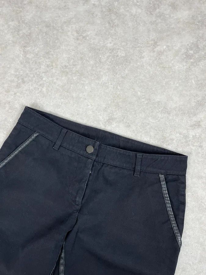 Prada 2000s Prada Black Leather Lines Pants Size 26" / US 2 / IT 38 - 6 Thumbnail