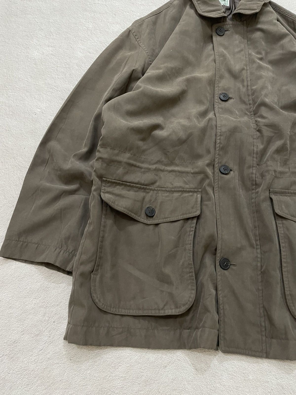 Japanese Brand 00s Crocodile Olive Utility Jacket Vintage Balenciaga Style Size US XL / EU 56 / 4 - 3 Thumbnail