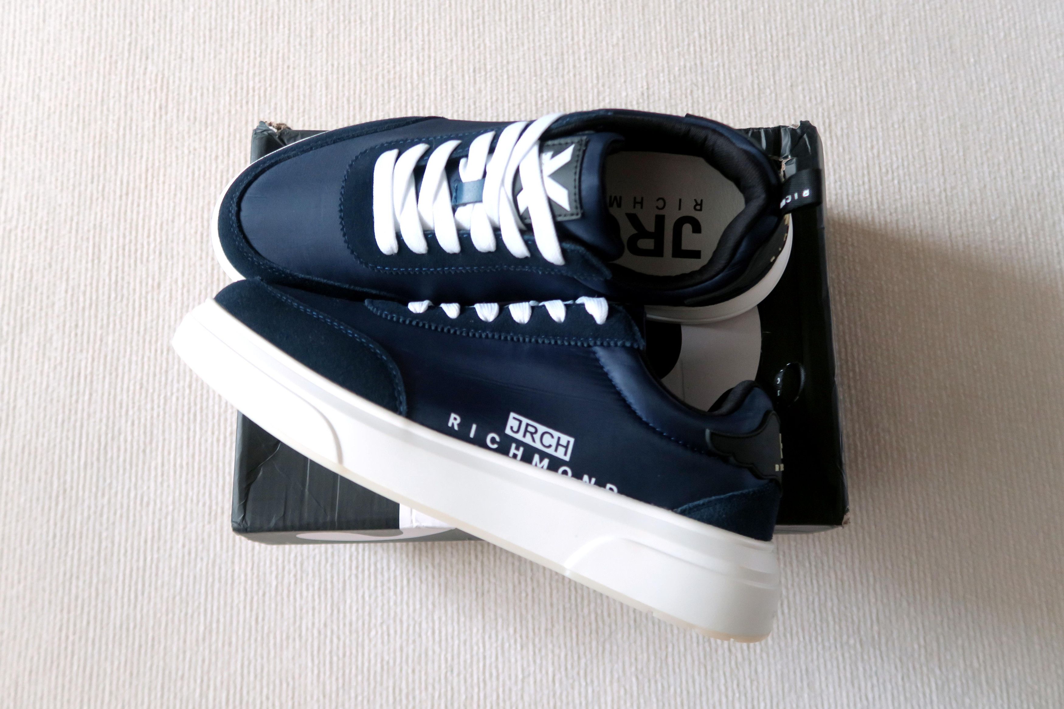 John Richmond John Richmond Navy Contrast Logo Sneakers Size US 12 / EU 45 - 14 Thumbnail