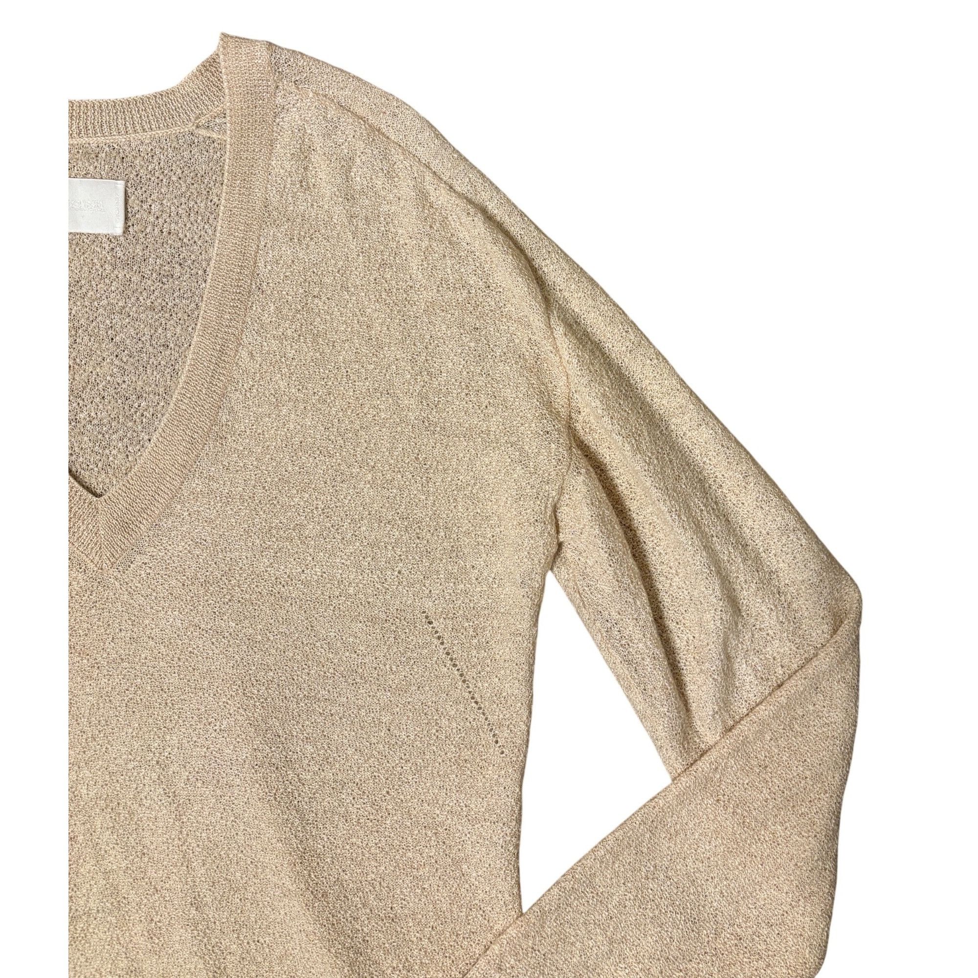 Zadig & Voltaire Zadig & Voltaire L Apple Sweater Alpaca Cotton Ecru V Neck O Size L / US 10 / IT 46 - 7 Thumbnail