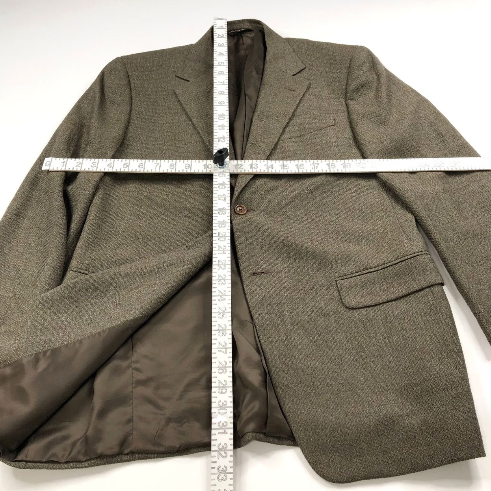 Canali Canali Sport Coat Jacket Brown 100% Wool Button Blazer Mens Regular Sized 40 MINT Size 40R - 6 Thumbnail