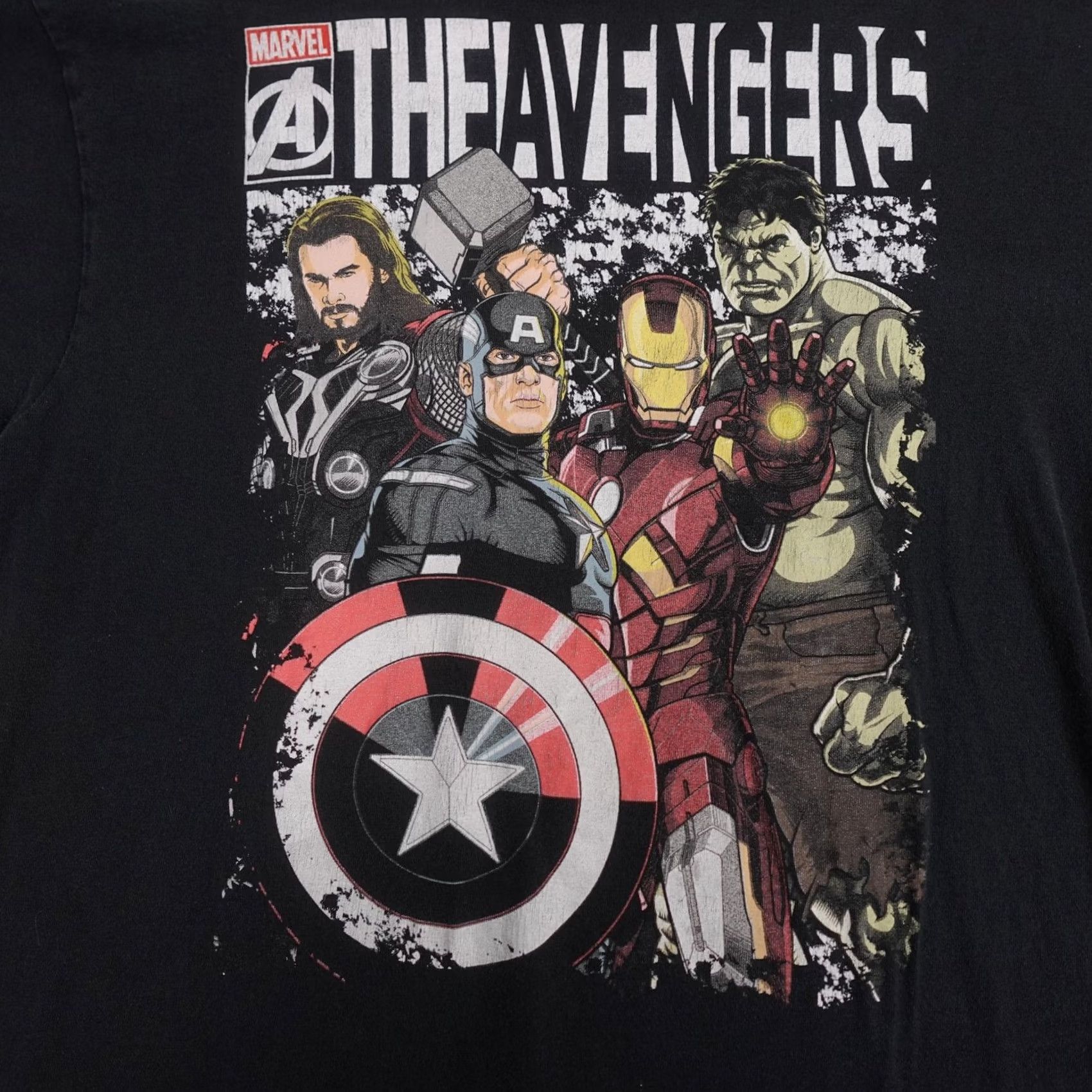 Vintage Marvel Avengers Shirt Mens XL Black Graphic Captain America Iron Man Mad Engine Size US XL / EU 56 / 4 - 6 Thumbnail