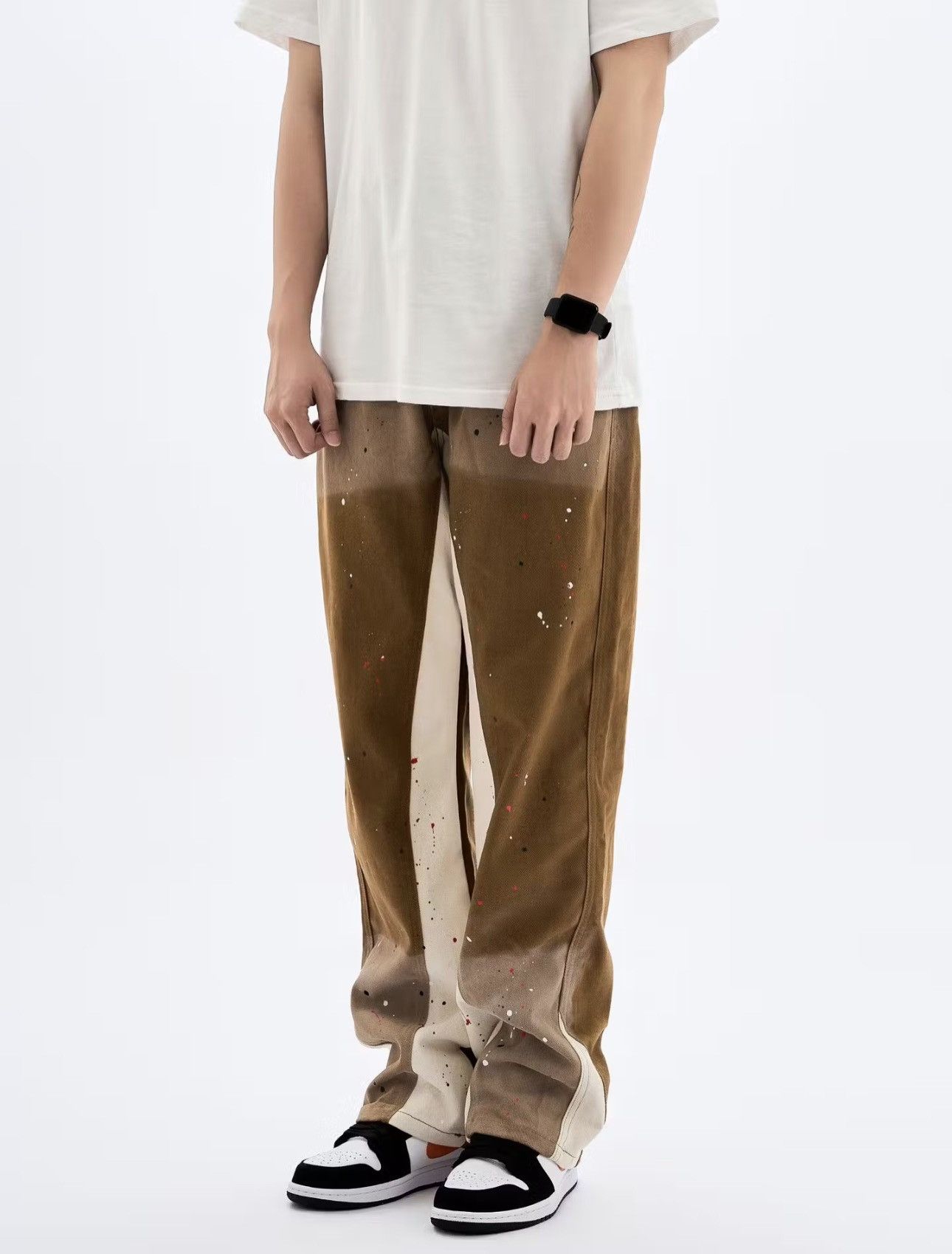 Japanese Brand × Jean Brown streetwear flare jeans pants Size US 32 / EU 48 - 1 Thumbnail
