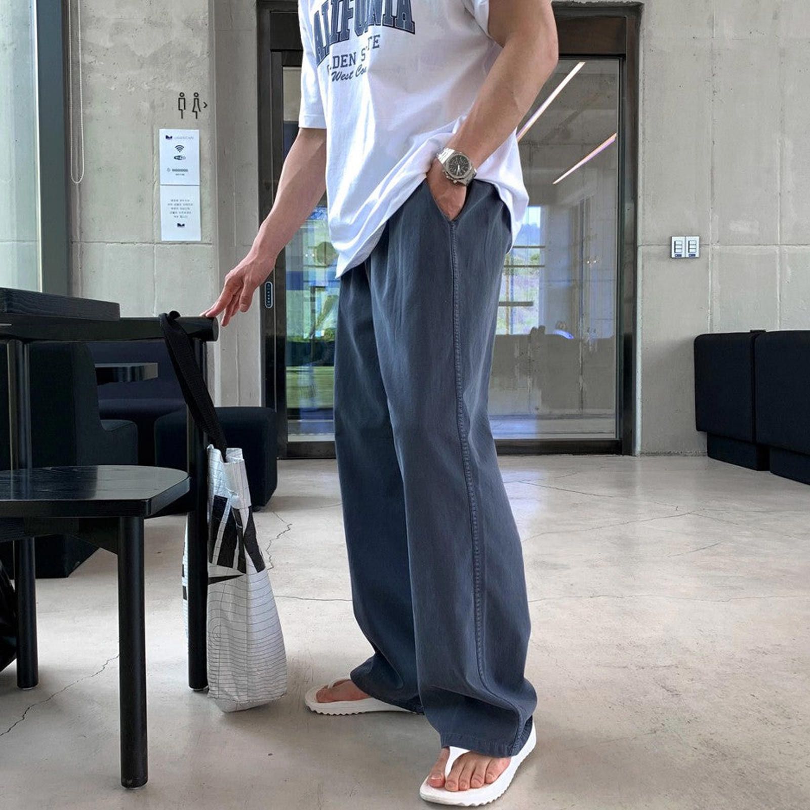 Jean × Vintage Wide Leg Loose Straight Pants Size US 32 / EU 48 - 2 Thumbnail
