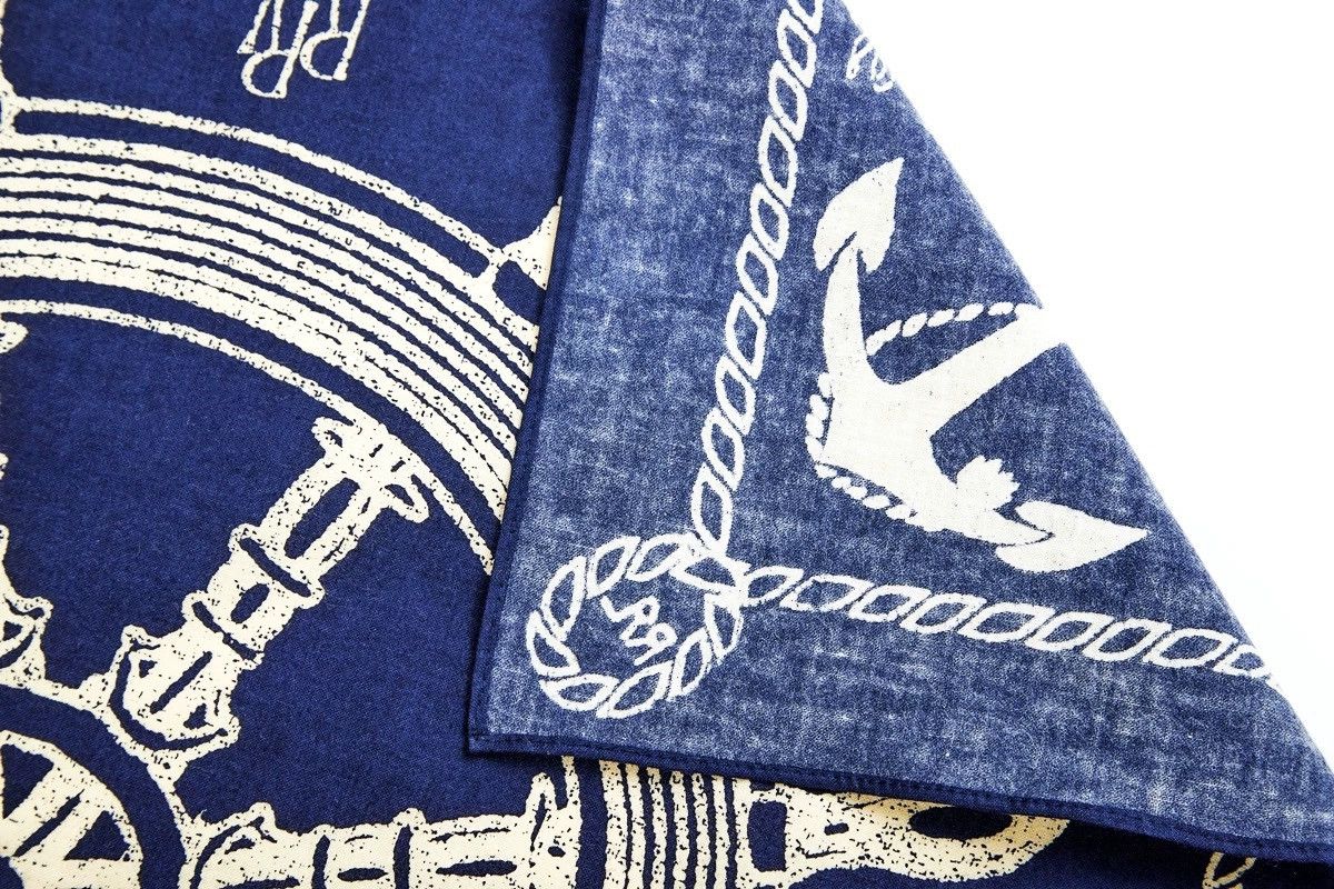 RRL Ralph Lauren RRL INDIGO Bandana COTTON Scarf handkerchief Size ONE SIZE - 6 Thumbnail