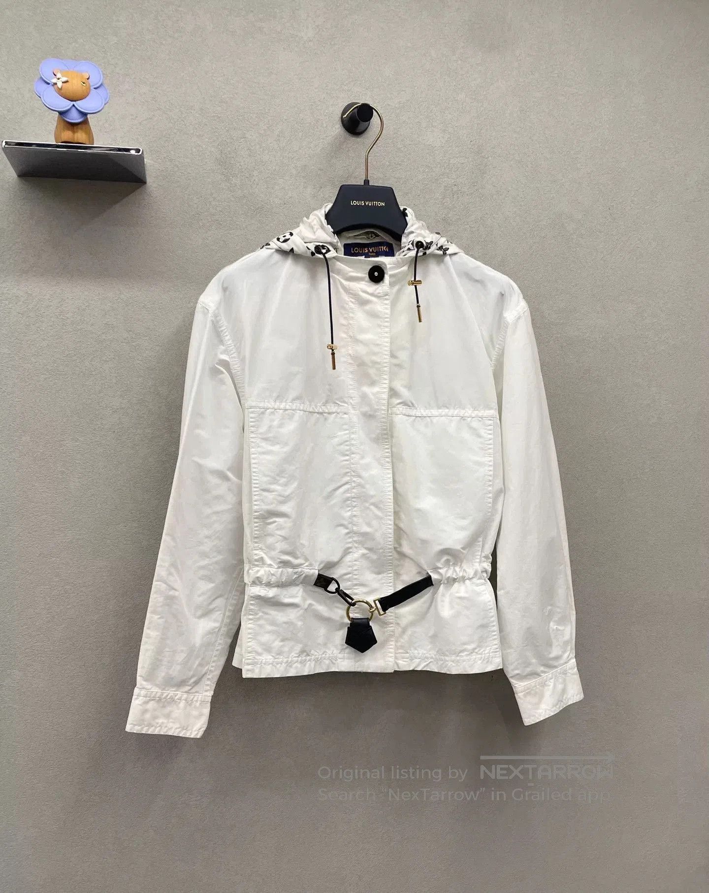Louis Vuitton LV White Hooded Parka Jacket. Size XXS / US 00 / IT 34 - 3 Thumbnail