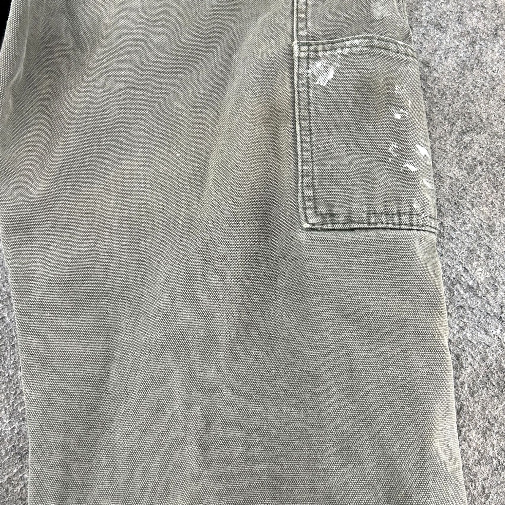 Dickies VINTAGE Dickies Pants Mens 33x34 Green Carpenter Straight Relaxed Fit Workwear Thrashed Size US 33 - 4 Thumbnail