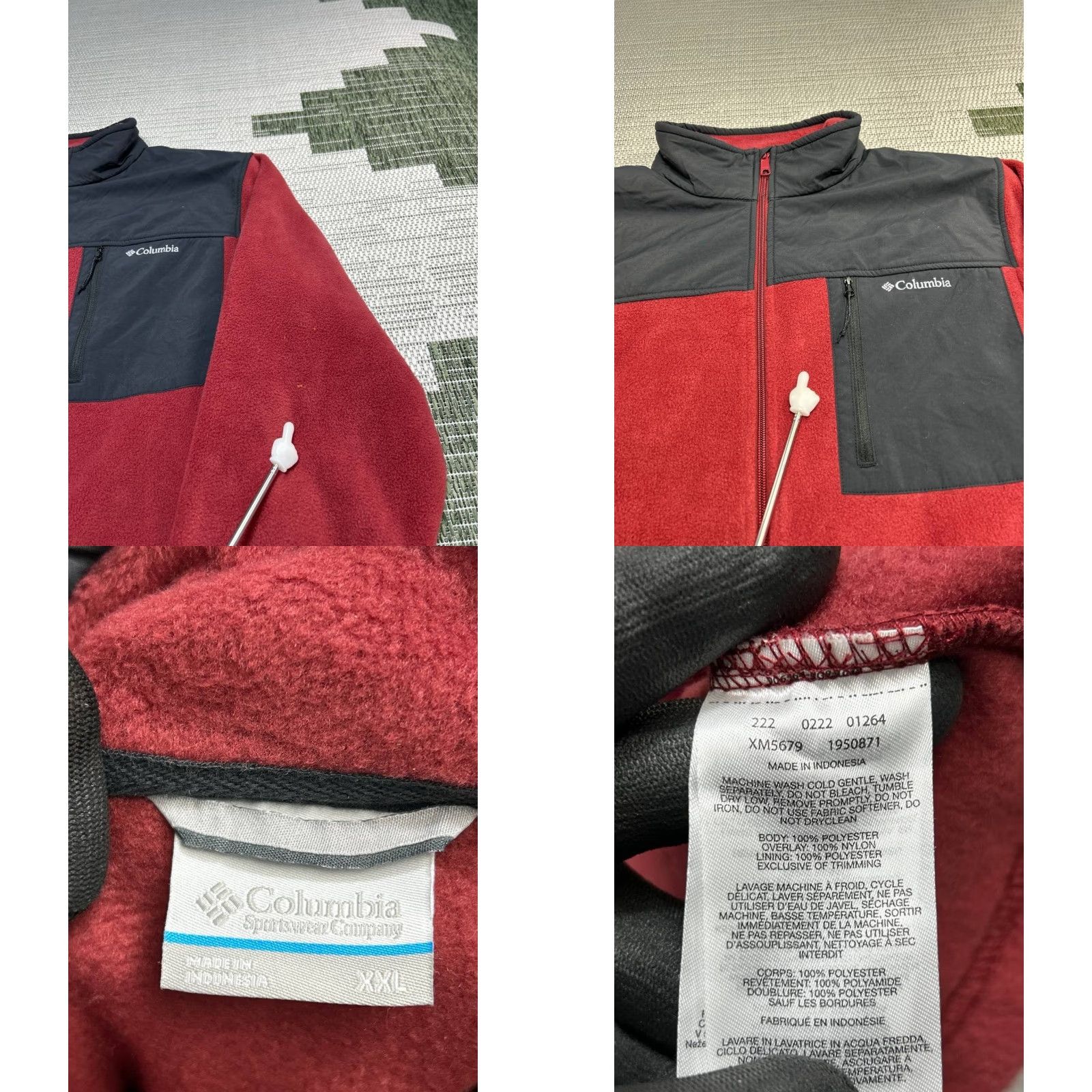 Vintage Columbia Granite Steens Mountain Overlay Jacket Mens XXL Red Full Zip Size US XXL / EU 58 / 5 - 8 Thumbnail