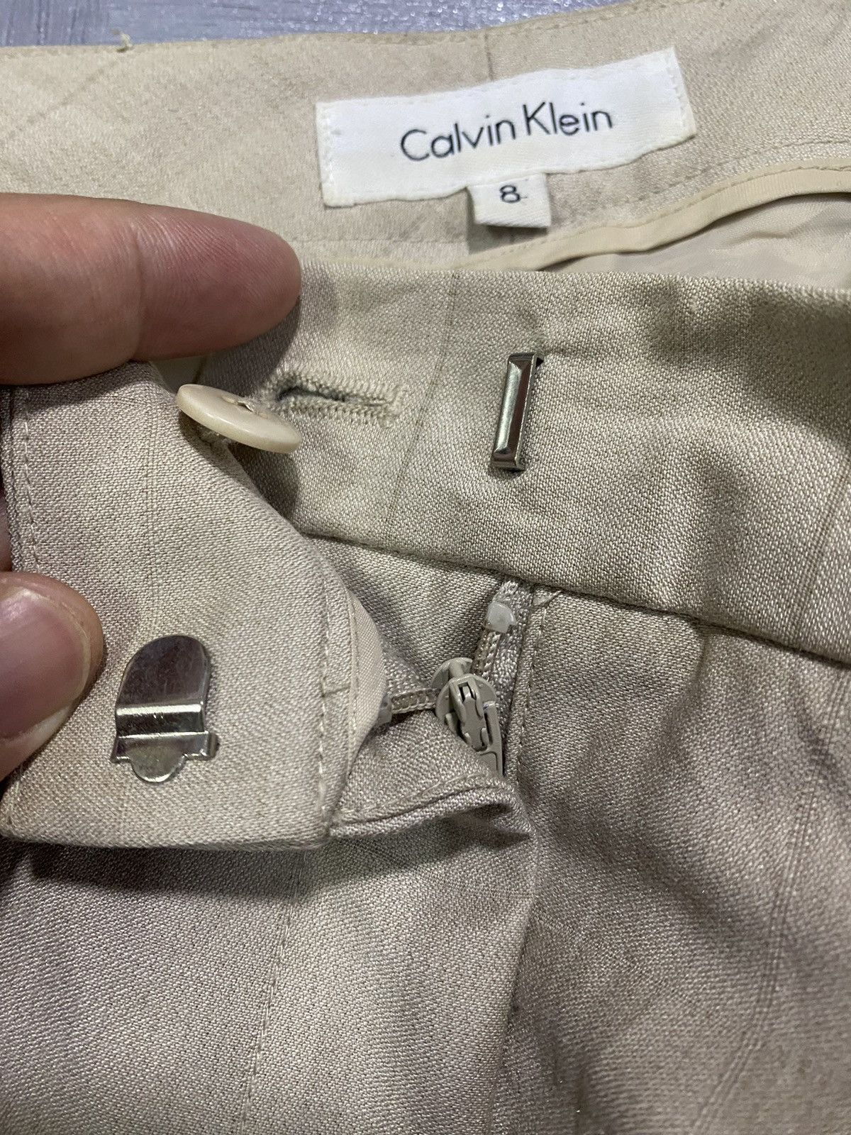 Designer Vintage Calvin Klein Straight Cut Casual Pants Size US 31 - 12 Thumbnail