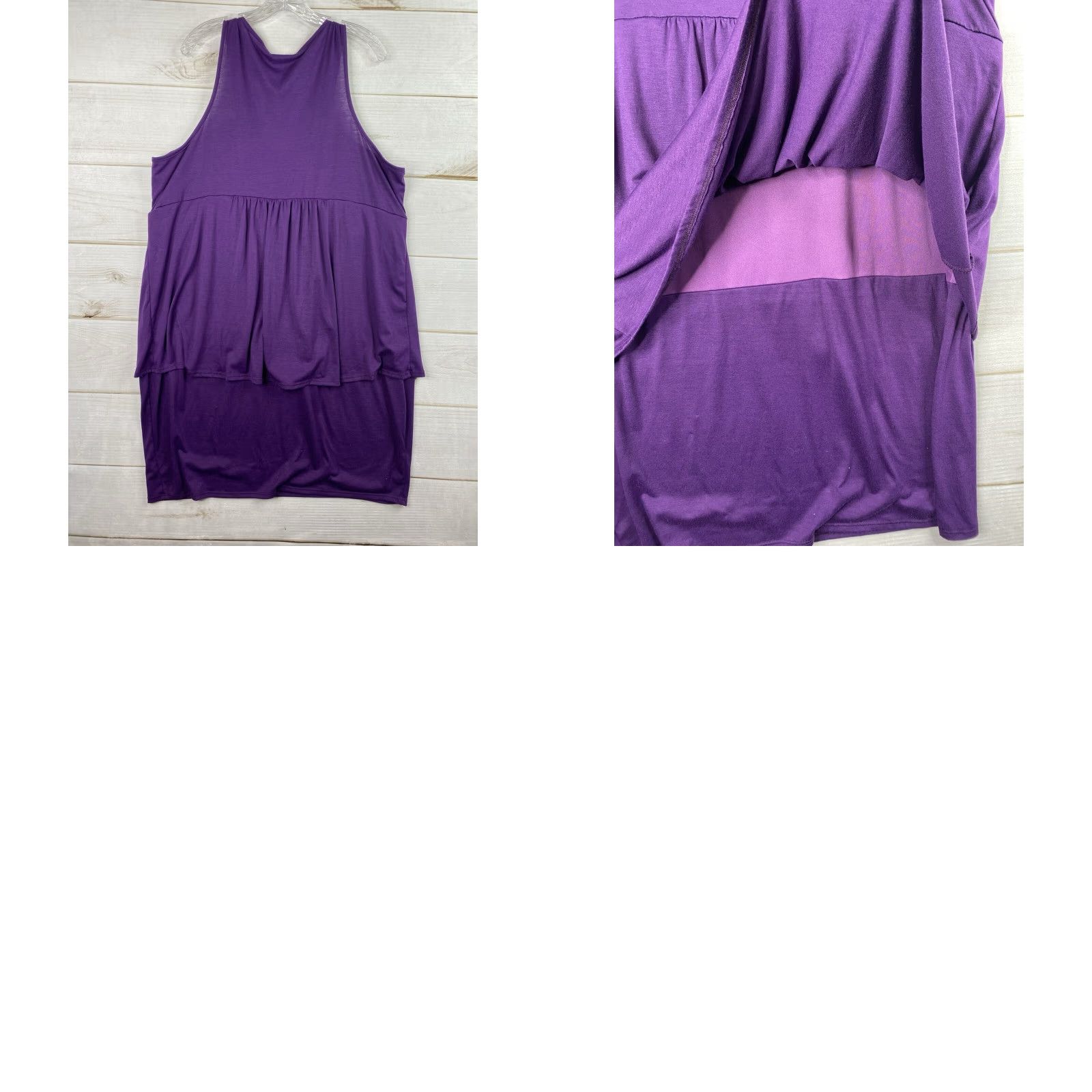 Torrid Torrid Purple Sleeveless Beaded Sequins V-Neck Dress 4X Women’s Shirt Dress, Long, Stretch, Lined, Plus Size Size XXL / US 16-18 / IT 52-54 - 8 Thumbnail