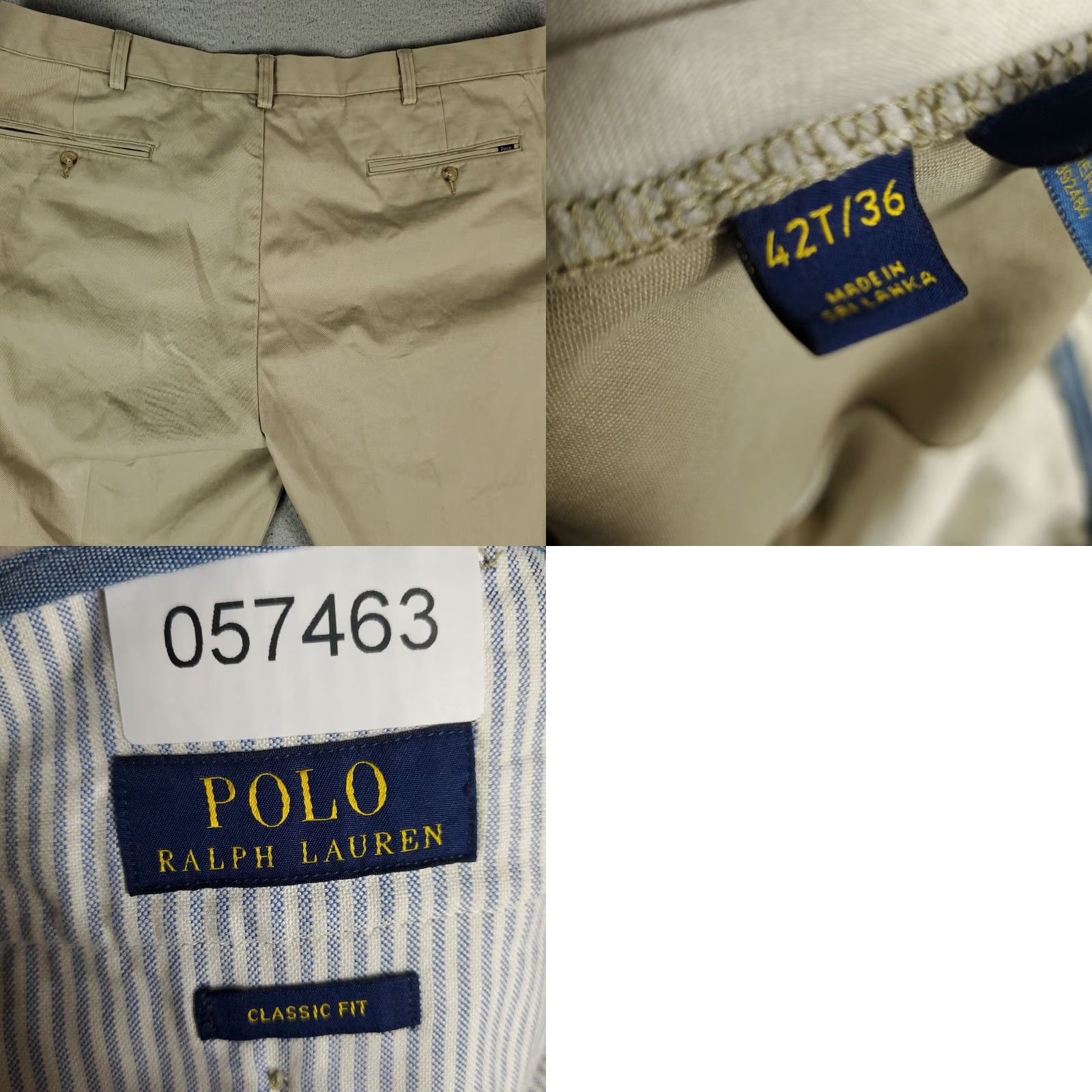 Ralph Lauren Ralph Lauren Chino Pants Mens 42x30 Beige Flat Front Casual Trousers Size US 42 / EU 58 - 8 Thumbnail