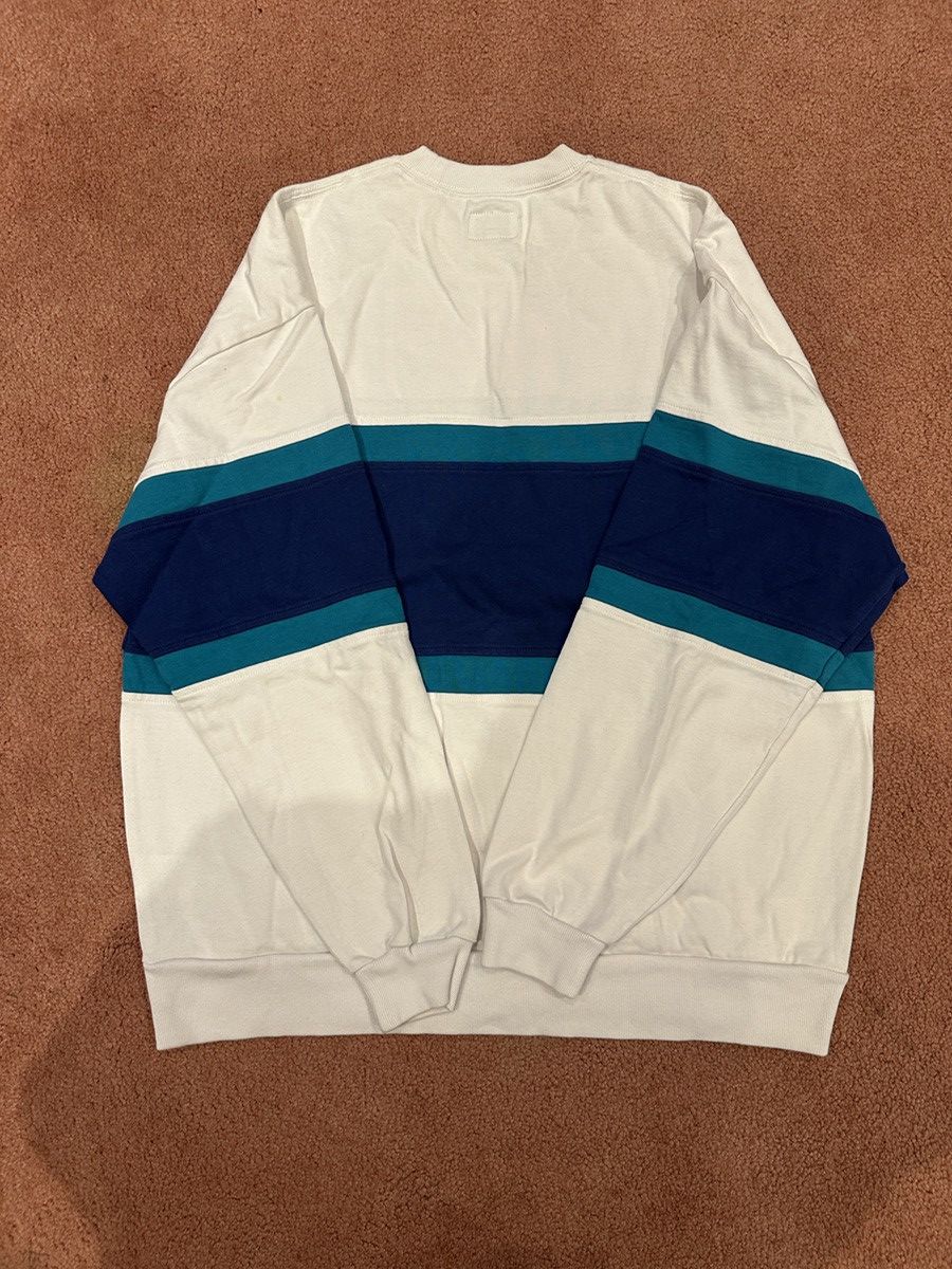Beams Japan Beams Japan white/blue/teal crewneck sweater Size US S / EU 44-46 / 1 - 2 Thumbnail