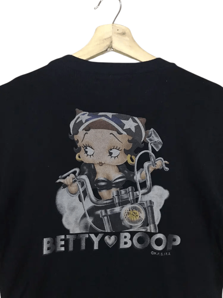 Cartoon Network Vintage 90's Betty Boop Ride Chopper Crop Tops Size M / US 6-8 / IT 42-44 - 4 Thumbnail