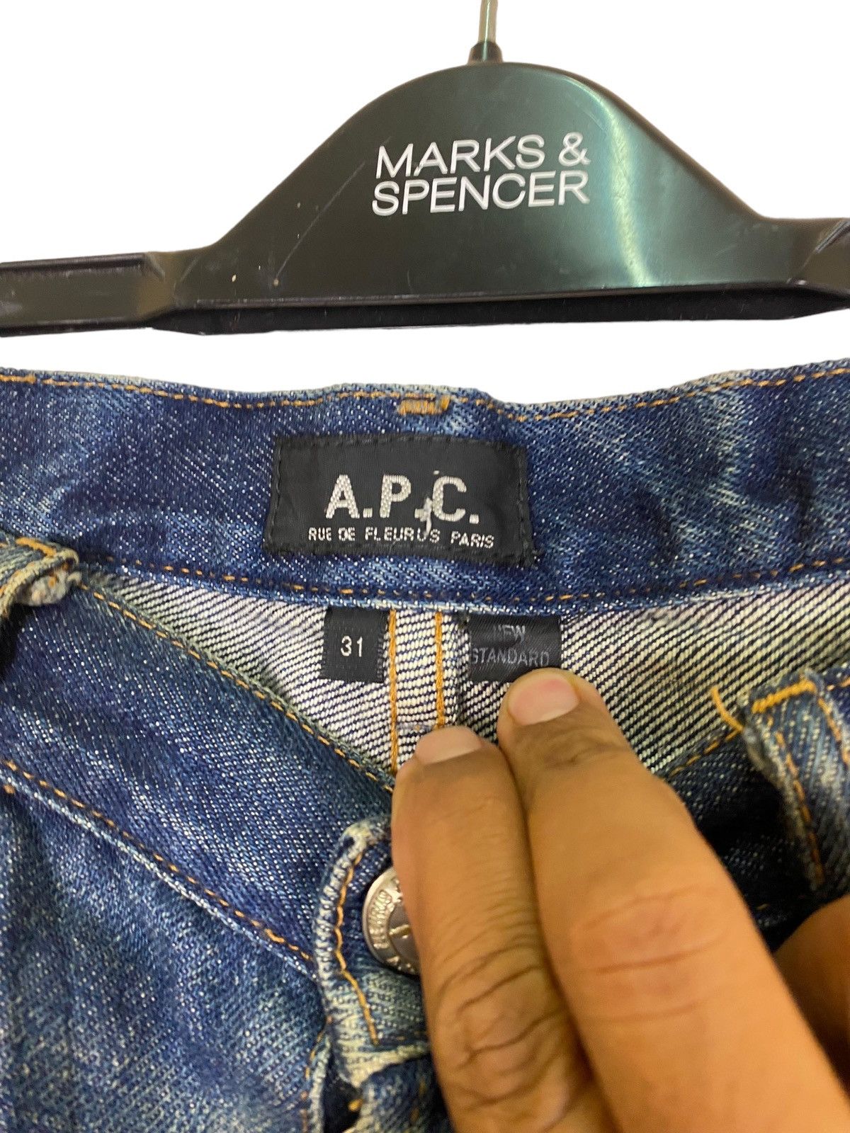 A.P.C. Vintage A.P.C Distressed Selvedge Denim Size US 33 - 8 Thumbnail