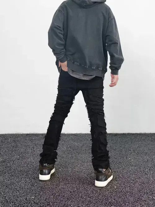 Jean grunge stack damaged ripped pants Size US 28 / EU 44 - 3 Thumbnail