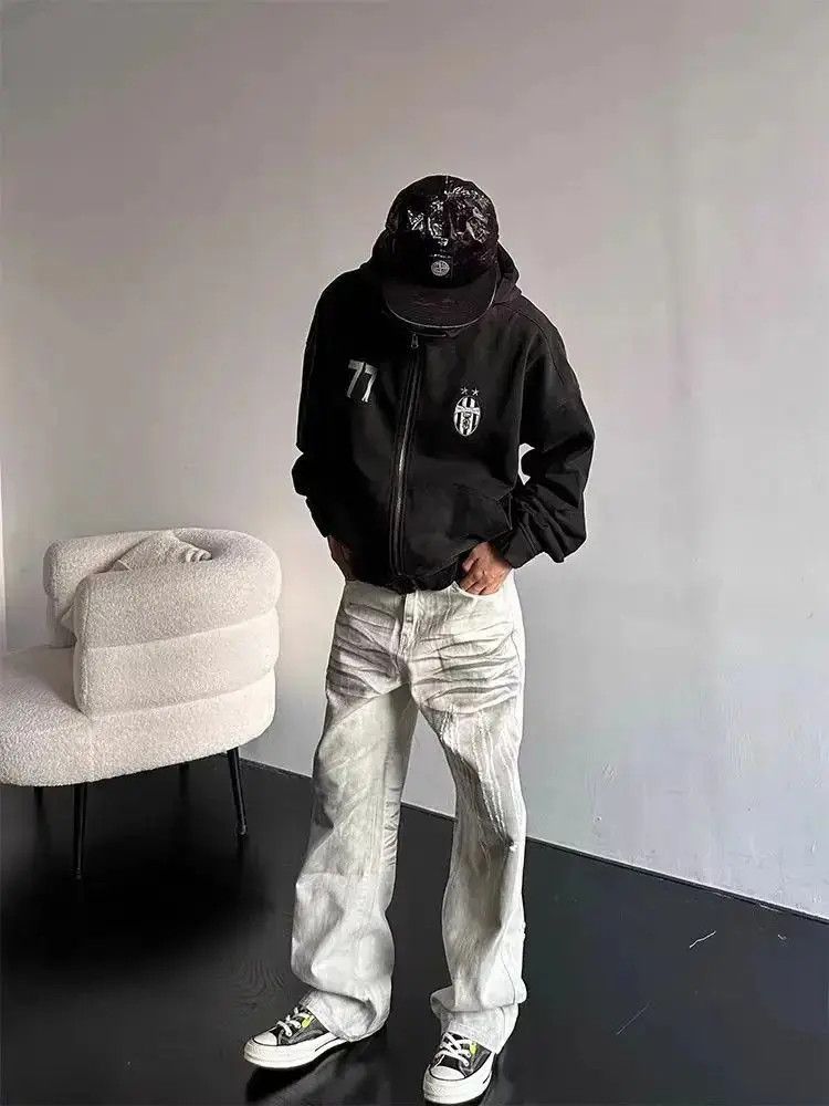 Japanese Brand Vintage washed and dirty dyed street hip hop y2k jeans Size US 30 / EU 46 - 5 Thumbnail