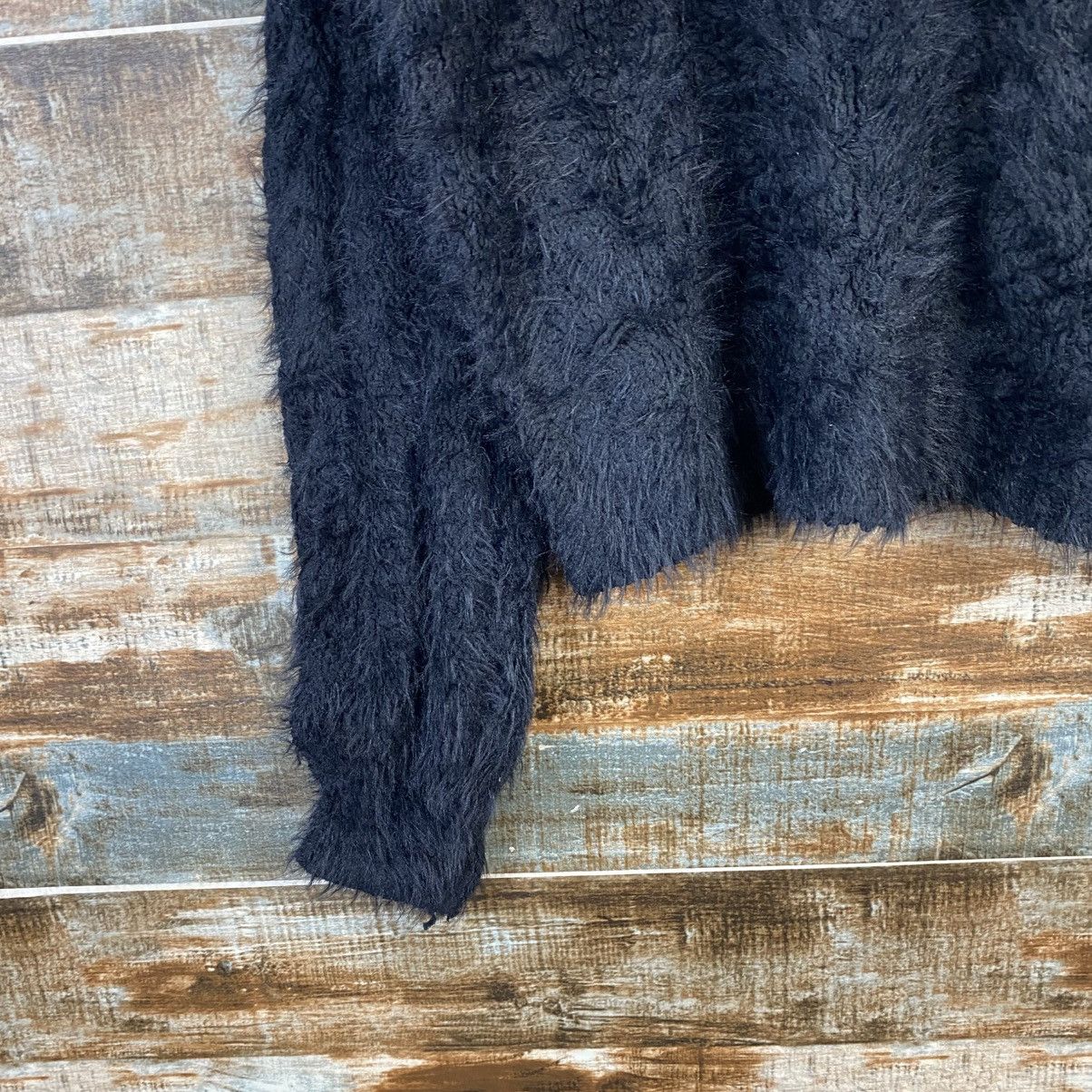 Homespun Knitwear DL Nice Claup Black shaggy fur Mohair Knitwear #C1110 Size M / US 6-8 / IT 42-44 - 7 Thumbnail