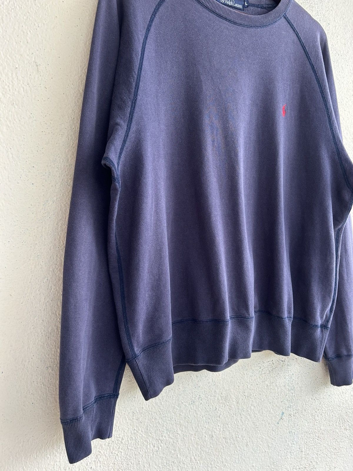 Polo Ralph Lauren Vintage Polo by Ralph Lauren Sunfaded Navy Blue Sweatshirt Size US L / EU 52-54 / 3 - 5 Thumbnail