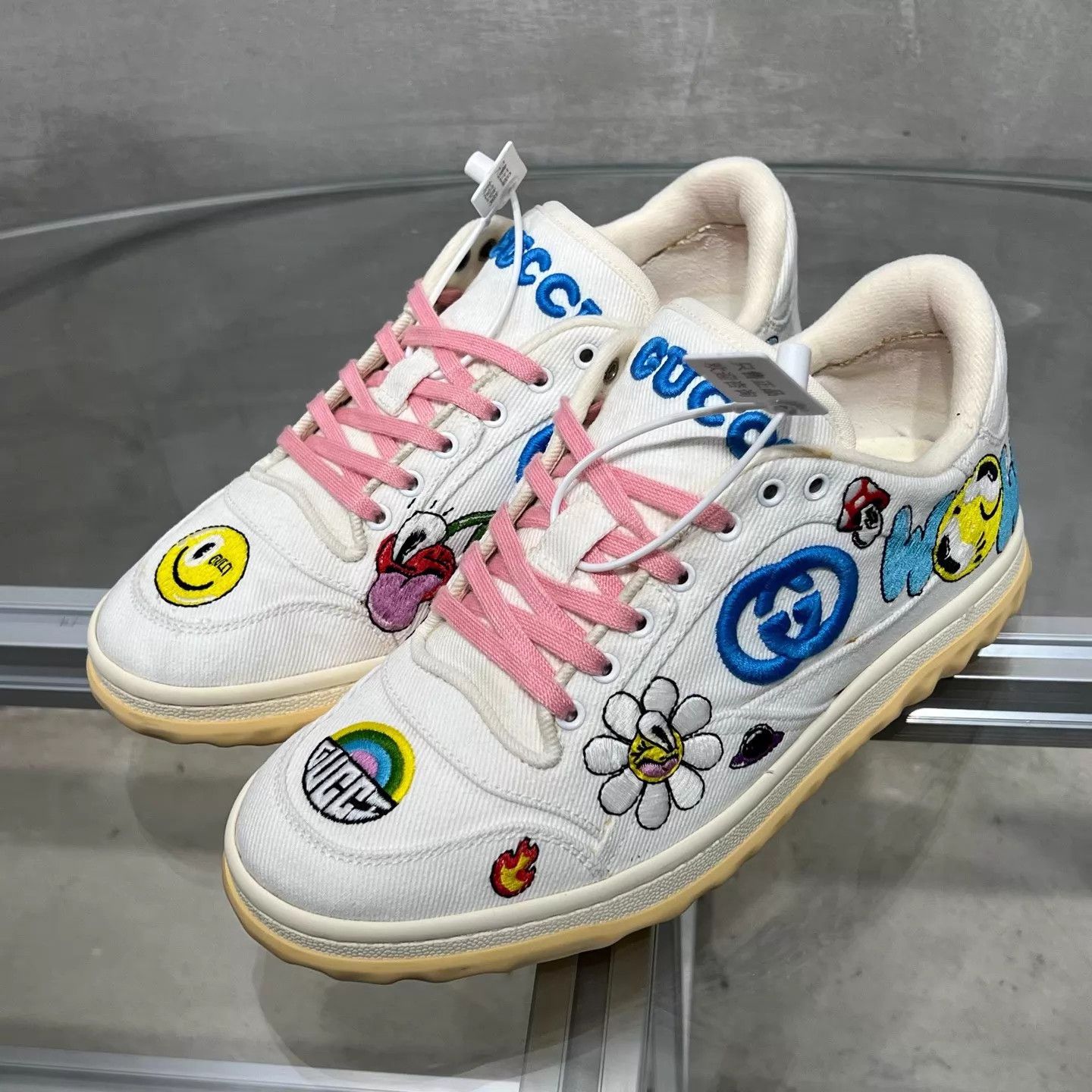 Gucci Gucci Mac80 GG Cartoon Graff White Sneakers 37.5 Size US 7 / IT 37 - 2 Thumbnail