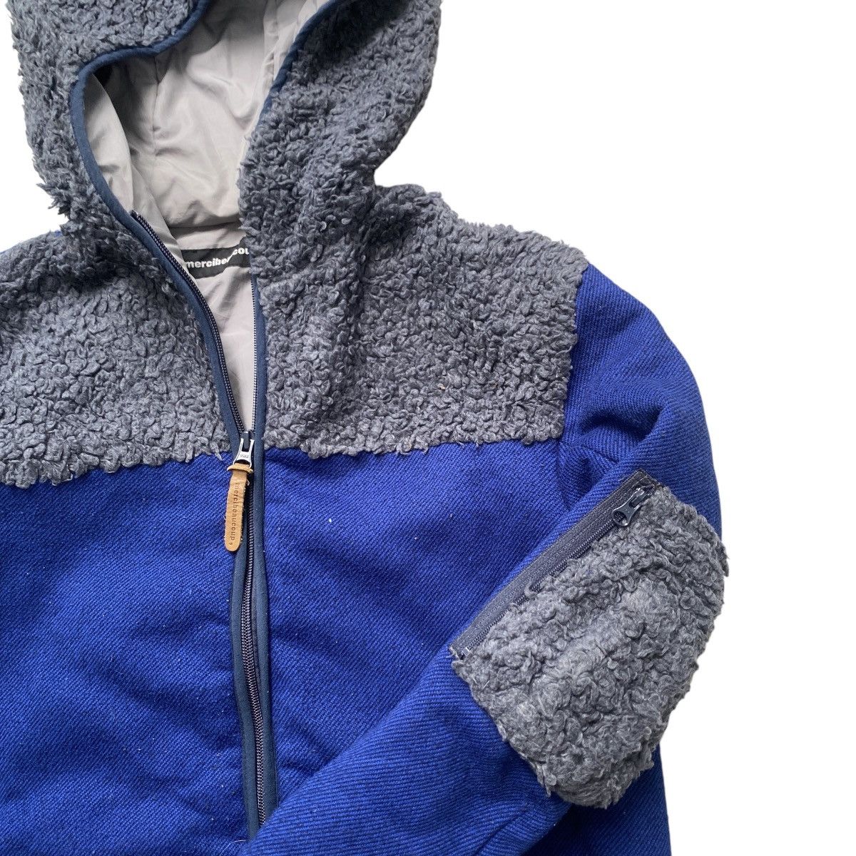 Issey Miyake × Japanese Brand × mercibeaucoup Mercibeaucoup Hybrid Fleece Hoodie Two Tone Jacket Size M / US 6-8 / IT 42-44 - 4 Thumbnail