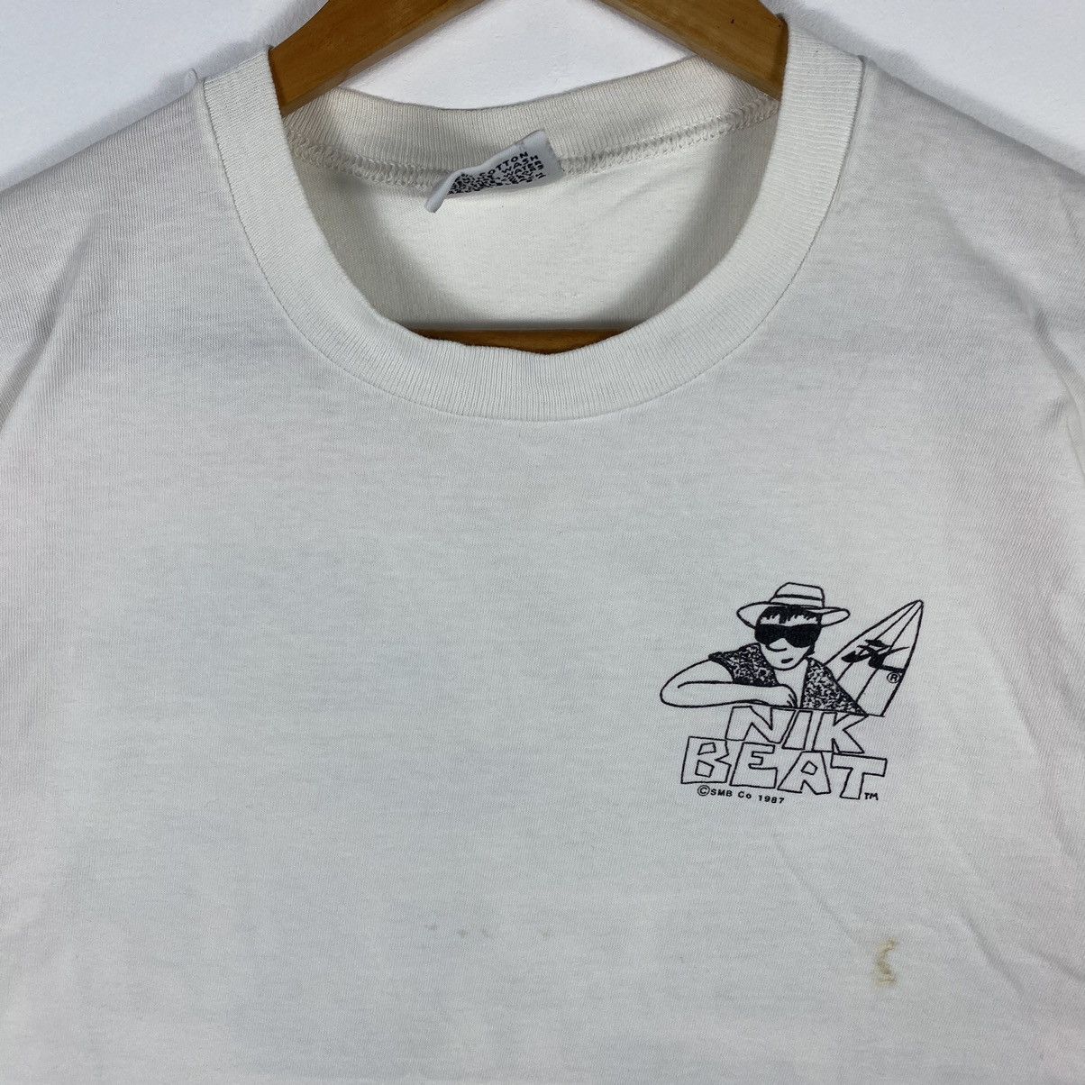 Vintage Vintage 80's HOBIE Nik Beat Gas A Go Go Art Graphic Surf Tee Size US M / EU 48-50 / 2 - 6 Thumbnail