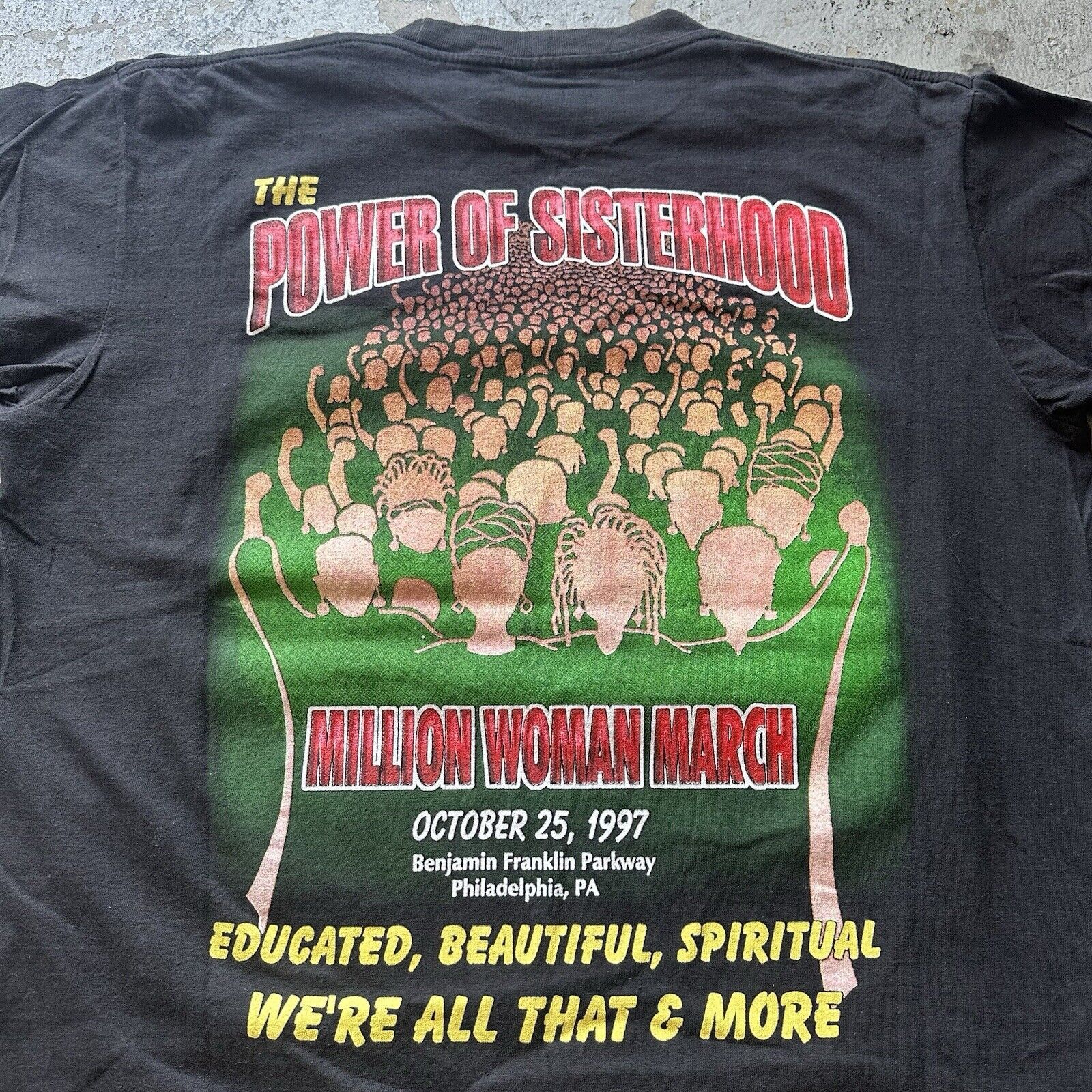 Rap Tees × Vintage Vintage 90s Bay Club Million Women March Rap Tee T-Shirt Size US XL / EU 56 / 4 - 2 Thumbnail