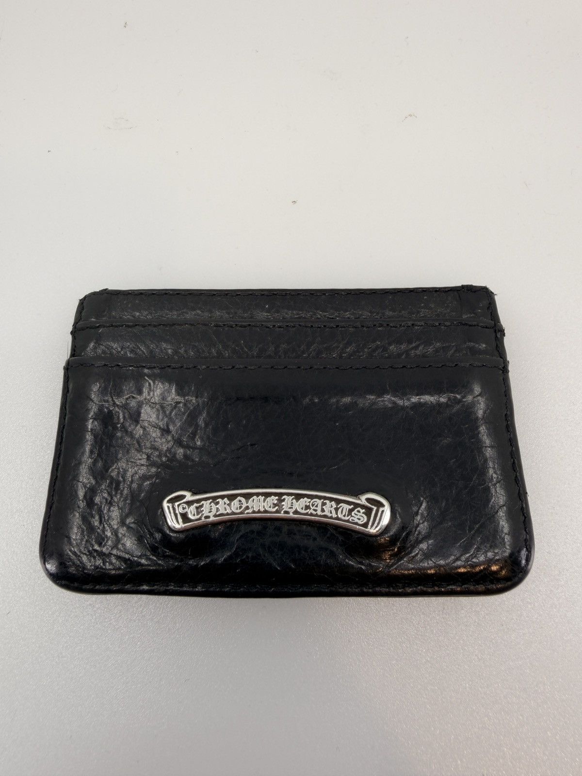 Chrome Hearts Chrome Hearts Leather Dagger Scroll Card Holder Black Size ONE SIZE - 2 Thumbnail
