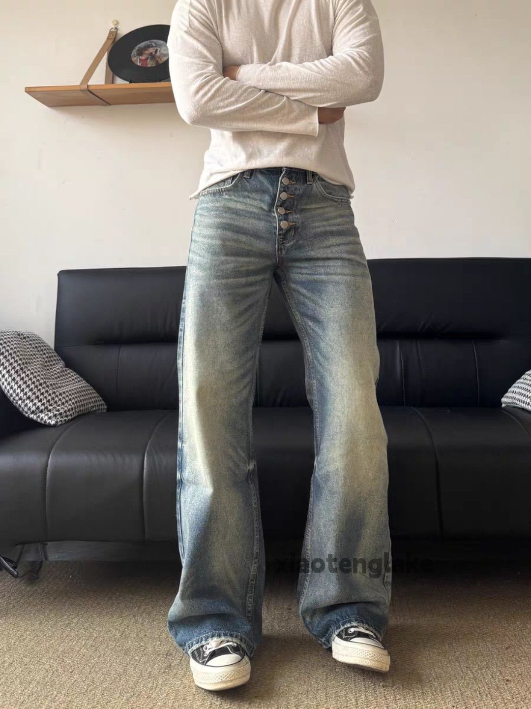 Jean xz vintage distressed faded punk grunge y2k jeans Size US 32 / EU 48 - 5 Thumbnail