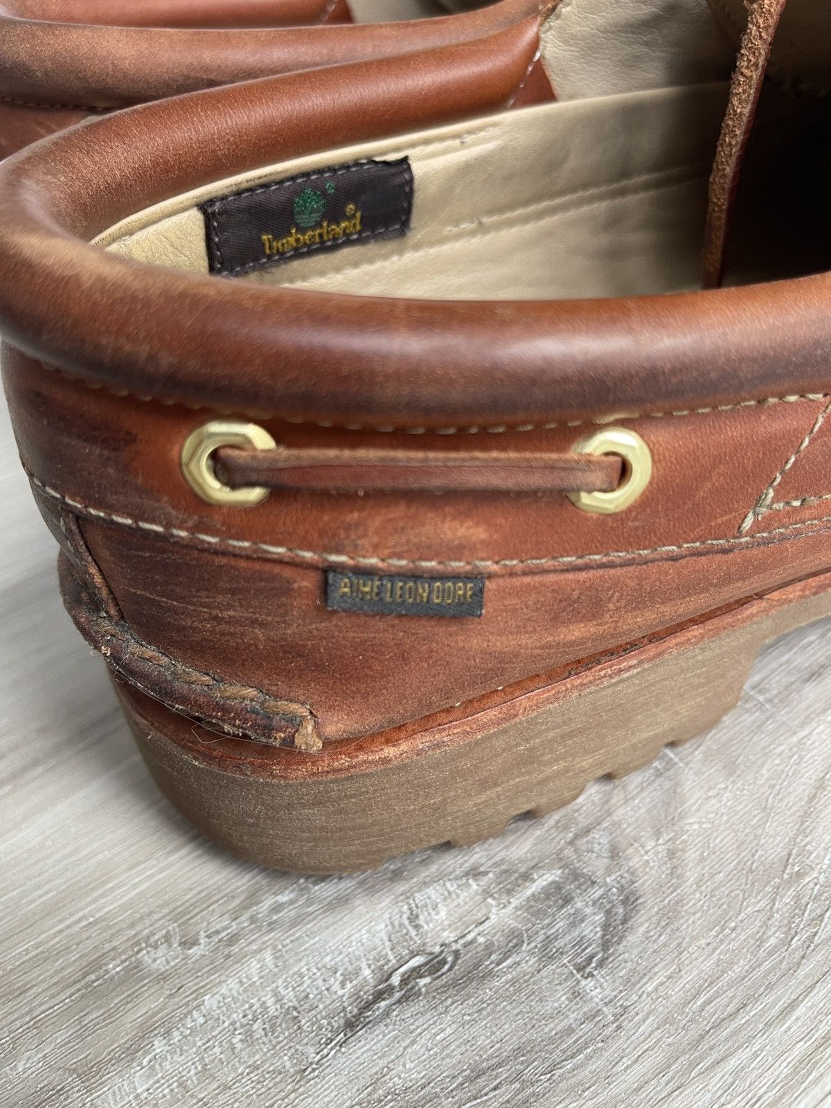 Aime Leon Dore × Timberland Timberland x Aimé Leon Dore 3-Eye Lug Leather Boat Shoes Size US 11.5 / EU 44-45 - 4 Thumbnail