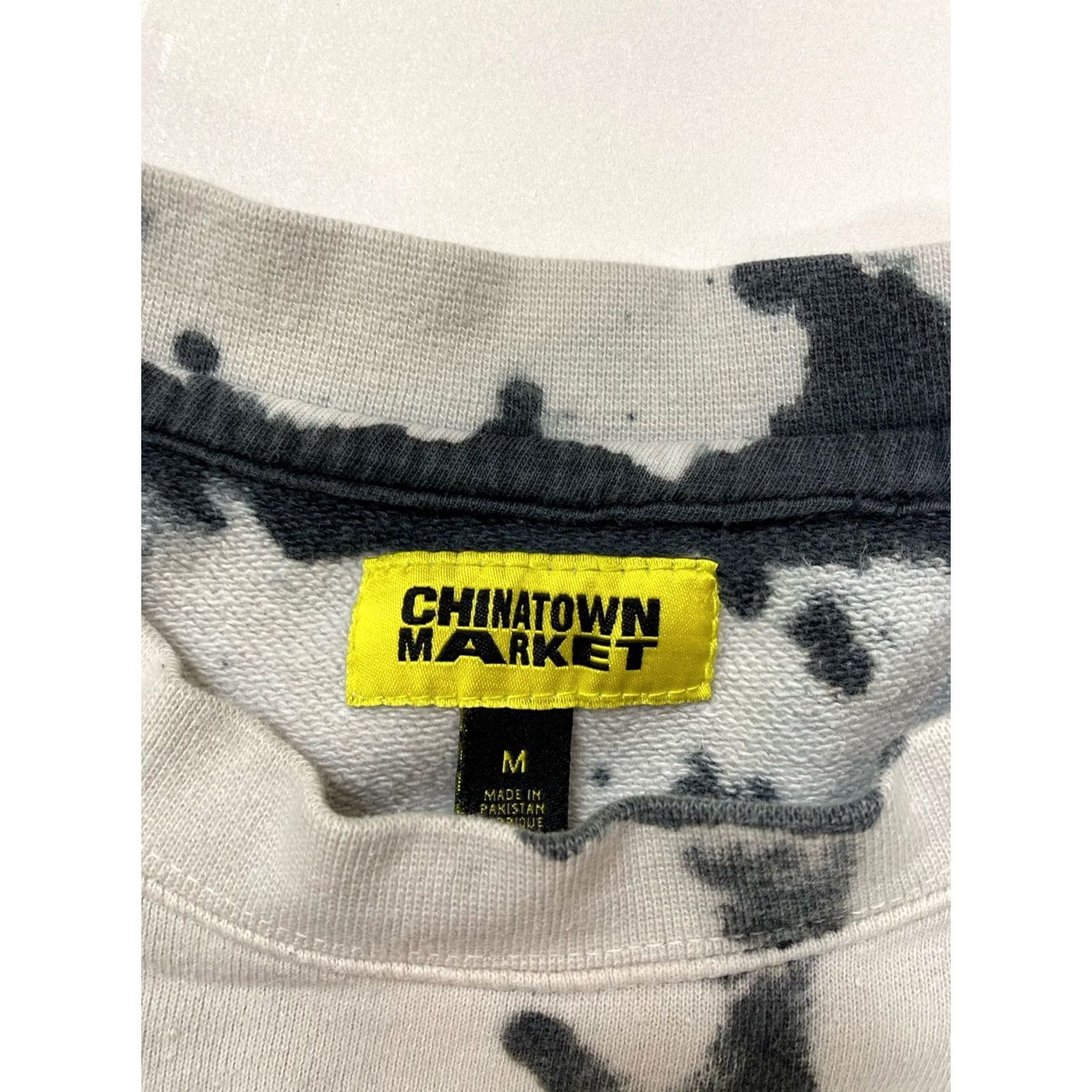 Vintage Chinatown Market Sweatshirt Crewneck Men Medium Gray Black Tie Dye Graphic Print Fleece Pullover All Seasons Size US M / EU 48-50 / 2 - 4 Thumbnail