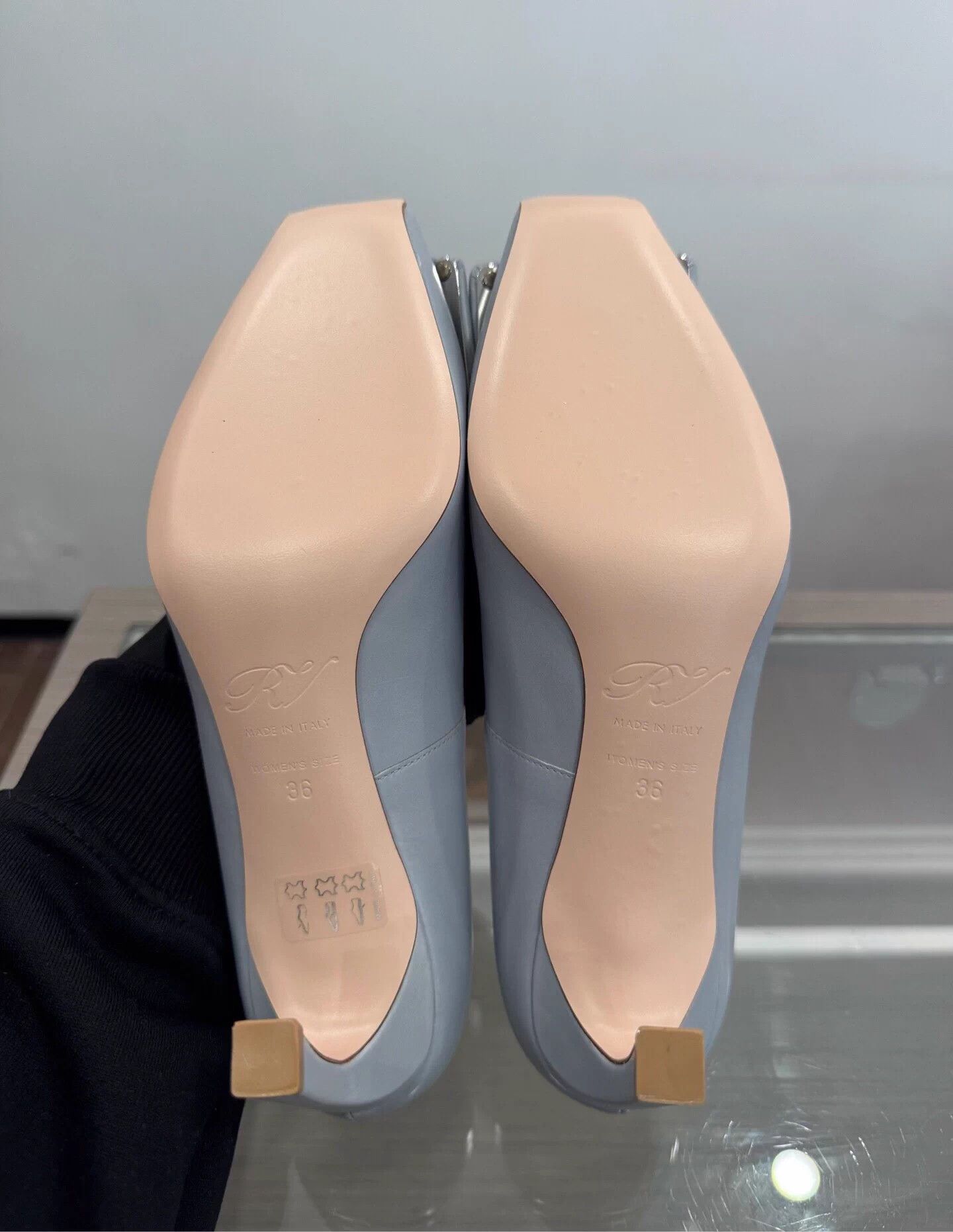 Roger Vivier RV blue square buckle pumps women's 36 Size US 5 / IT 35 - 6 Thumbnail