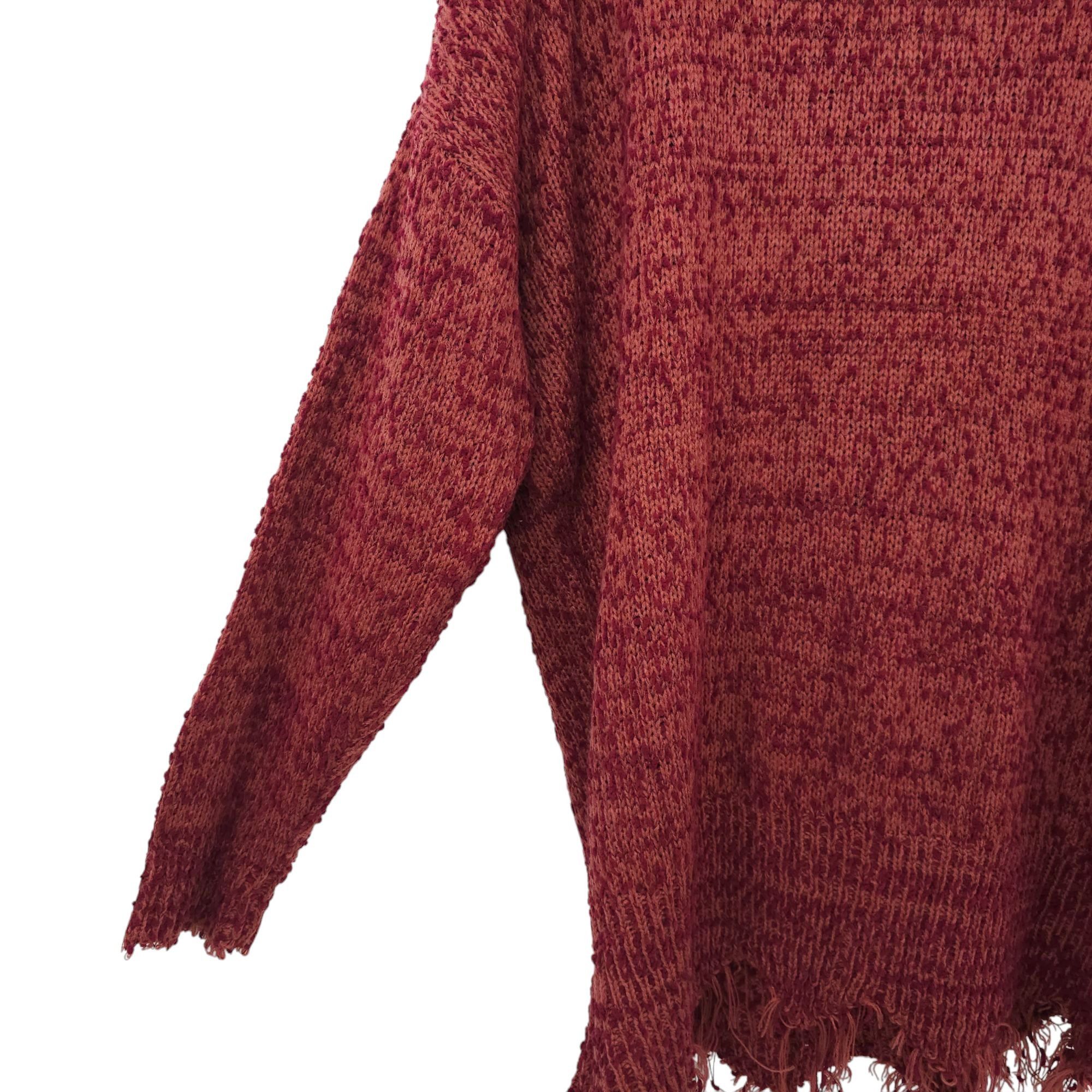Other Umgee Sweater Womens XL Distressed Hem V Neck Pullover Knit Size XL / US 12-14 / IT 48-50 - 16 Thumbnail