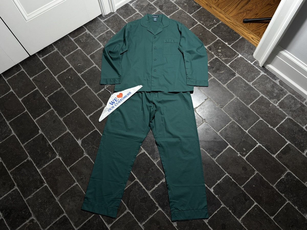 Vintage 1990s Vintage Pajamas Set Dark Green Matching 2 Piece Suit Size US 34 / EU 50 - 16 Thumbnail