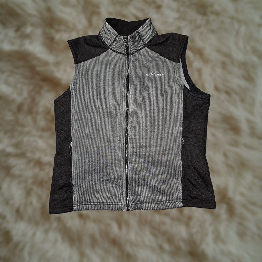 Eddie Bauer Eddie Bauer Vest Mens Large Gray Black Fleece Full Zip Stretch Pockets Outdoor v2 Size US L / EU 52-54 / 3 - 1 Thumbnail