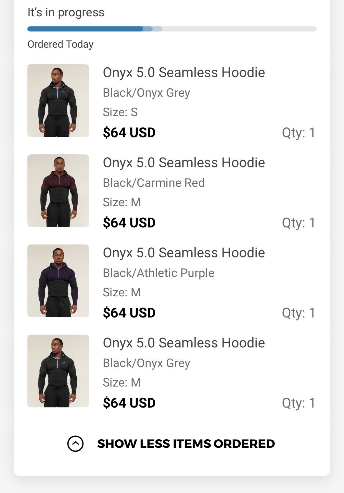 Gymshark Onyx v5 hoodie black/red Medium Size US M / EU 48-50 / 2 - 4 Thumbnail