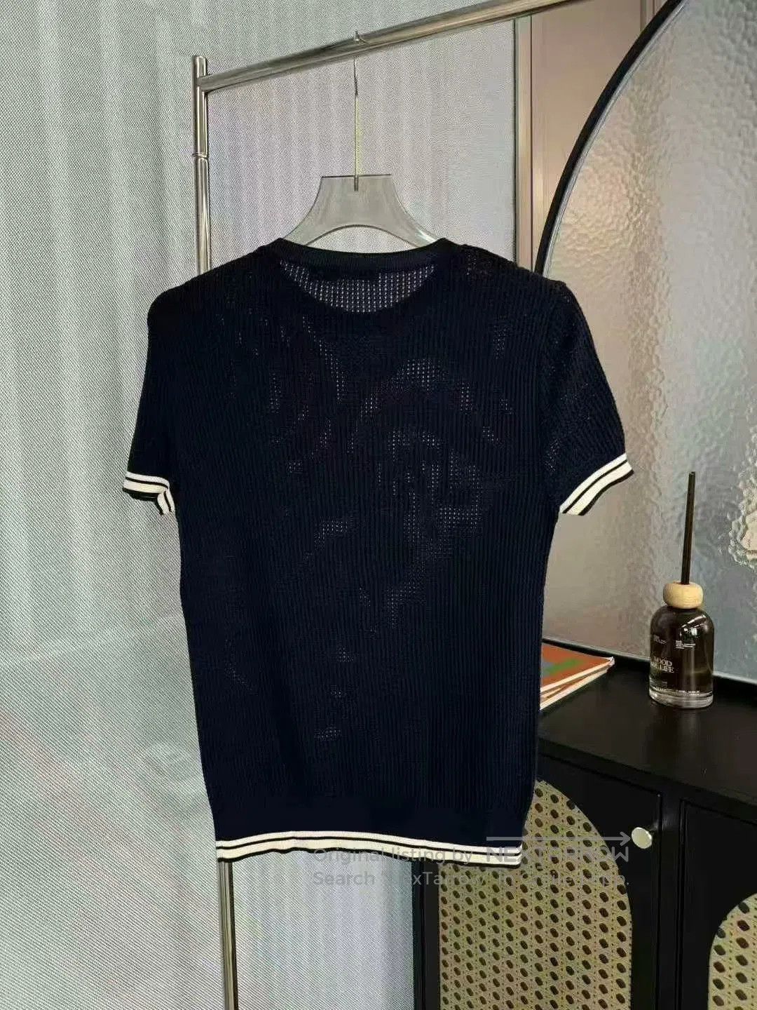 Dior dior navy blue short sleeve knitwear. Size US S / EU 44-46 / 1 - 2 Thumbnail