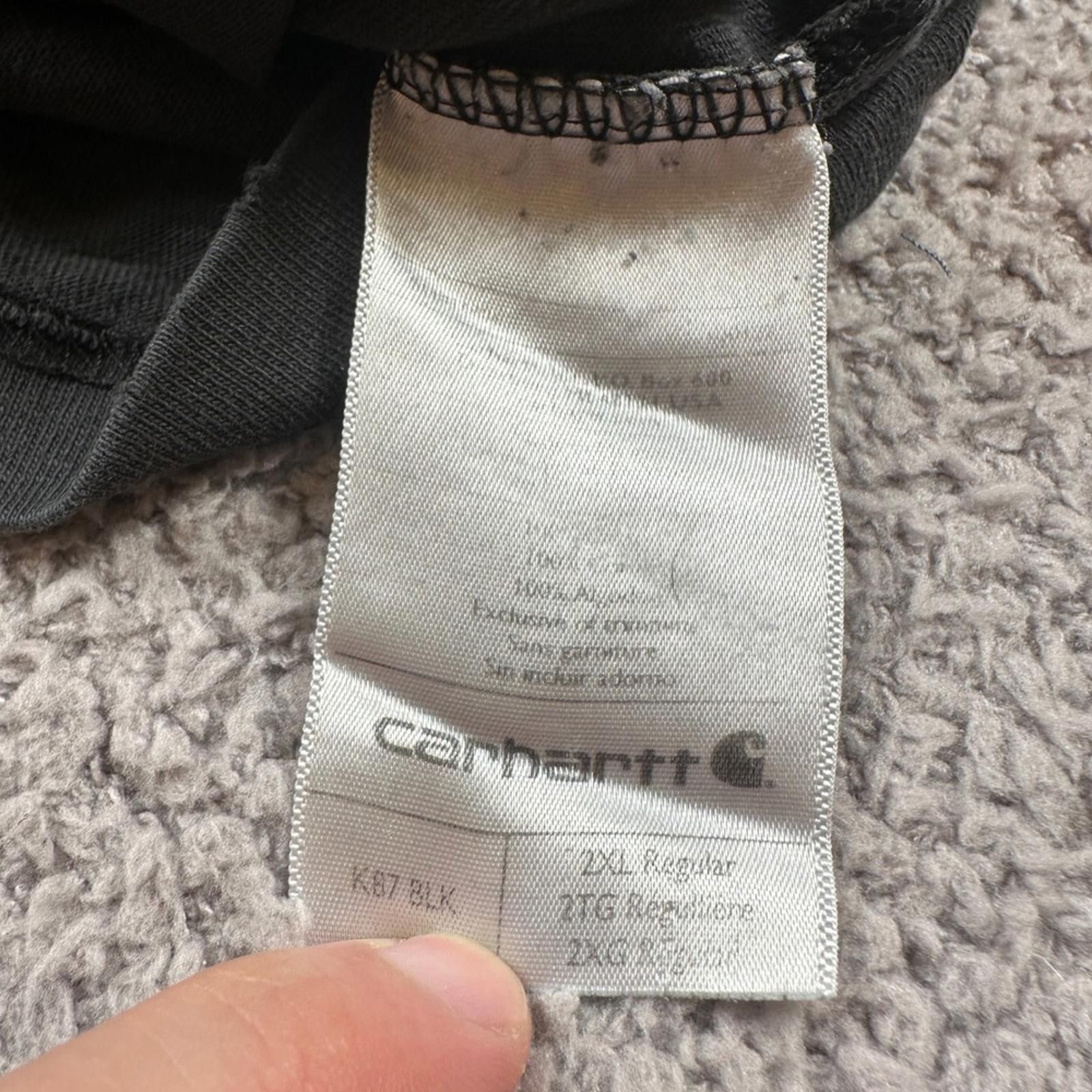 Carhartt Carhartt K87 Distressed Pocket T Shirt Men 2XL Black Faded Size US XL / EU 56 / 4 - 5 Thumbnail