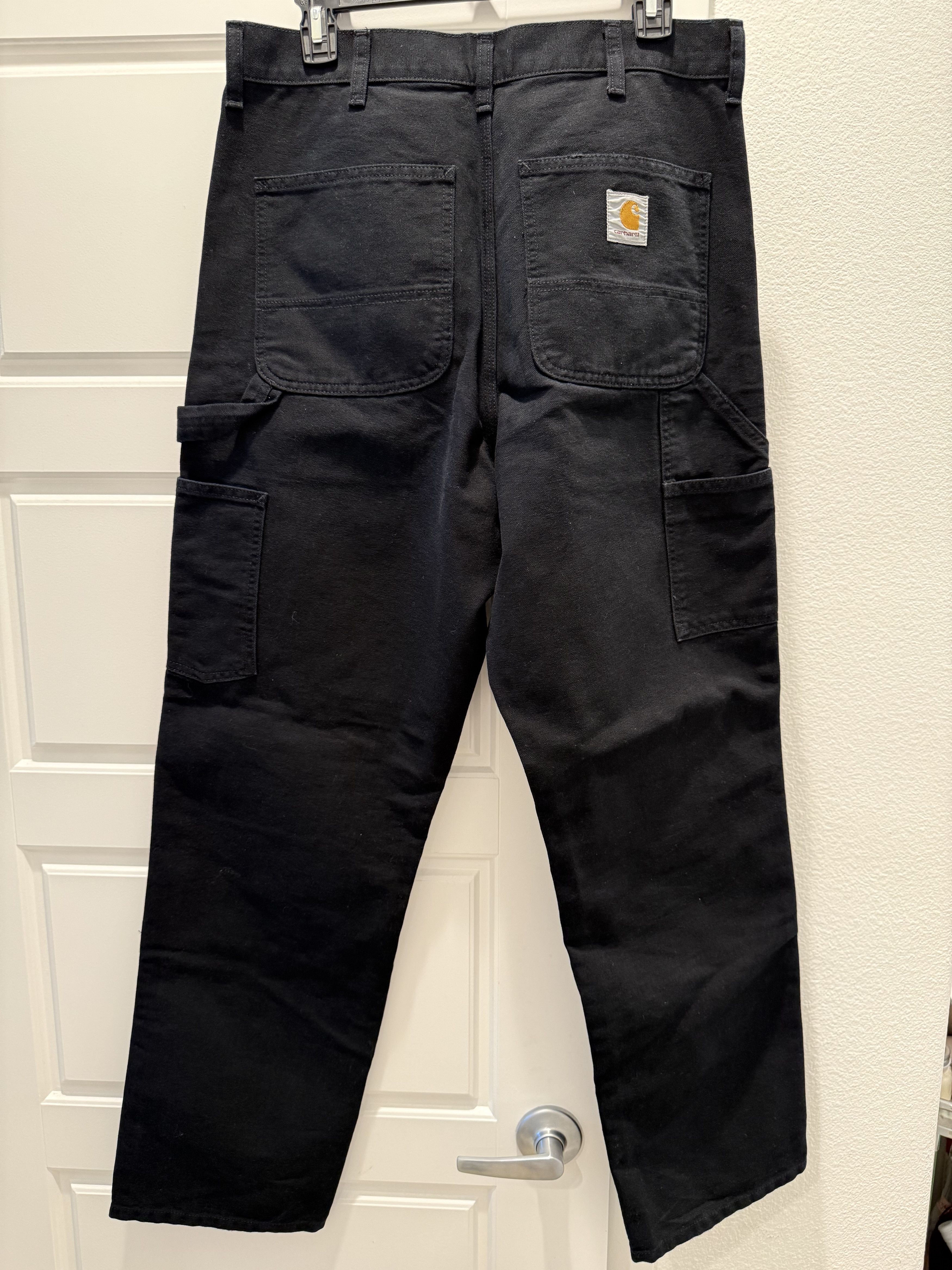 Carhartt Wip Double Knee Pant Black (aged canvas) 'Dearborn' Canvas Size US 31 - 2 Thumbnail